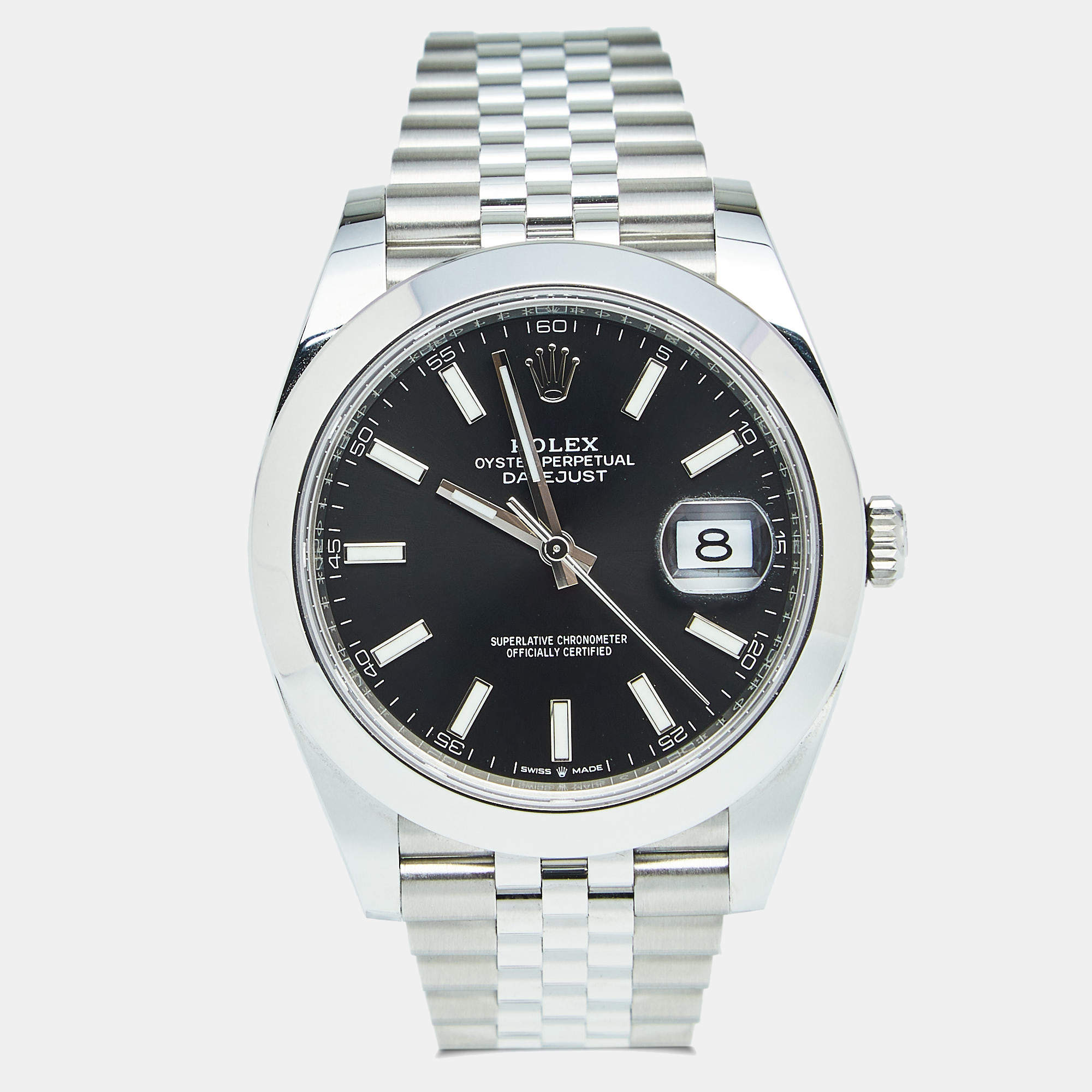 Pre Owned Rolex Stainless Steel Datejust 126300 Men's Wristwatch 41 MM