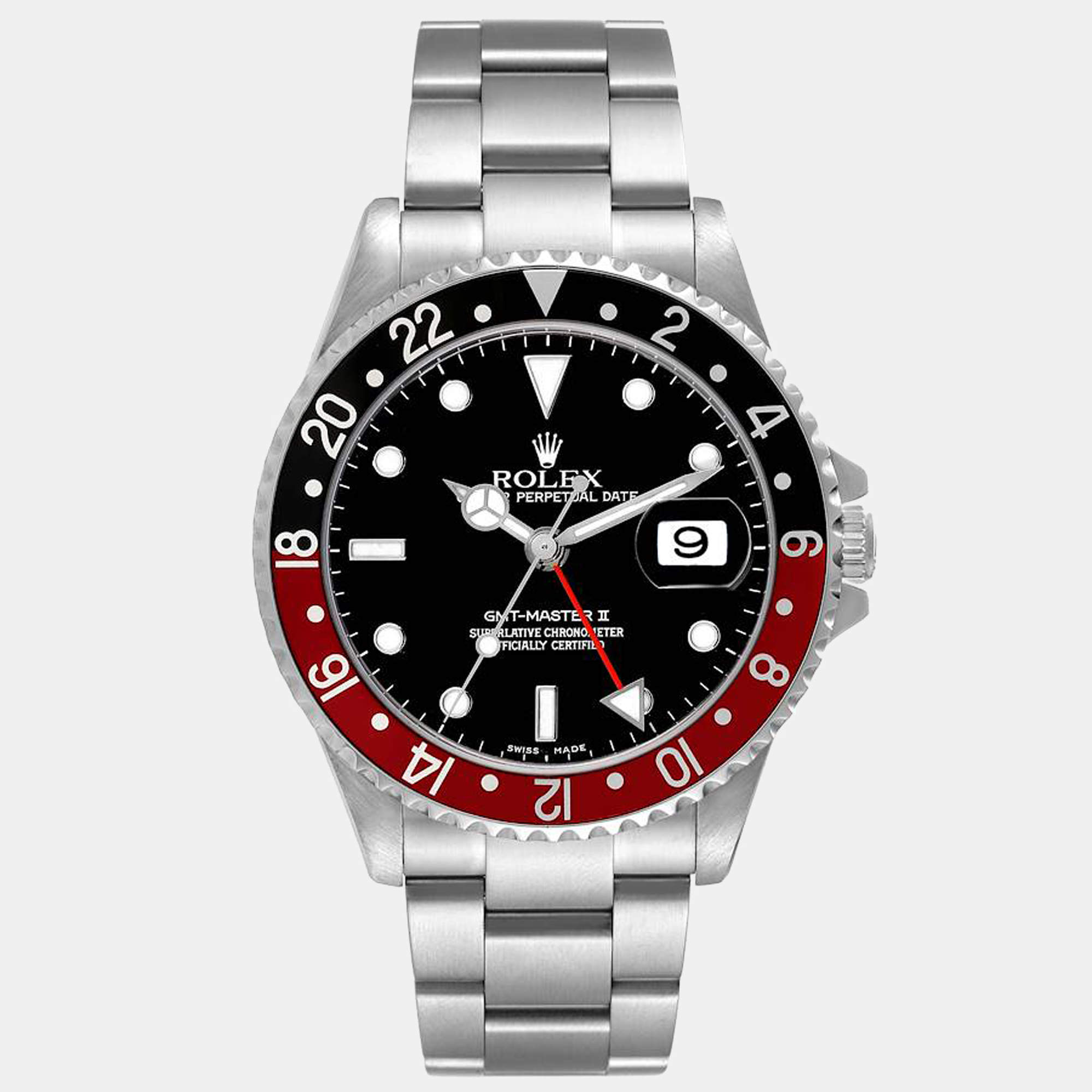 hul Barbermaskine Velkommen Rolex Black Stainless Steel GMT-Master II Coke 16710 Men's Wristwatch 40 mm  Rolex | TLC
