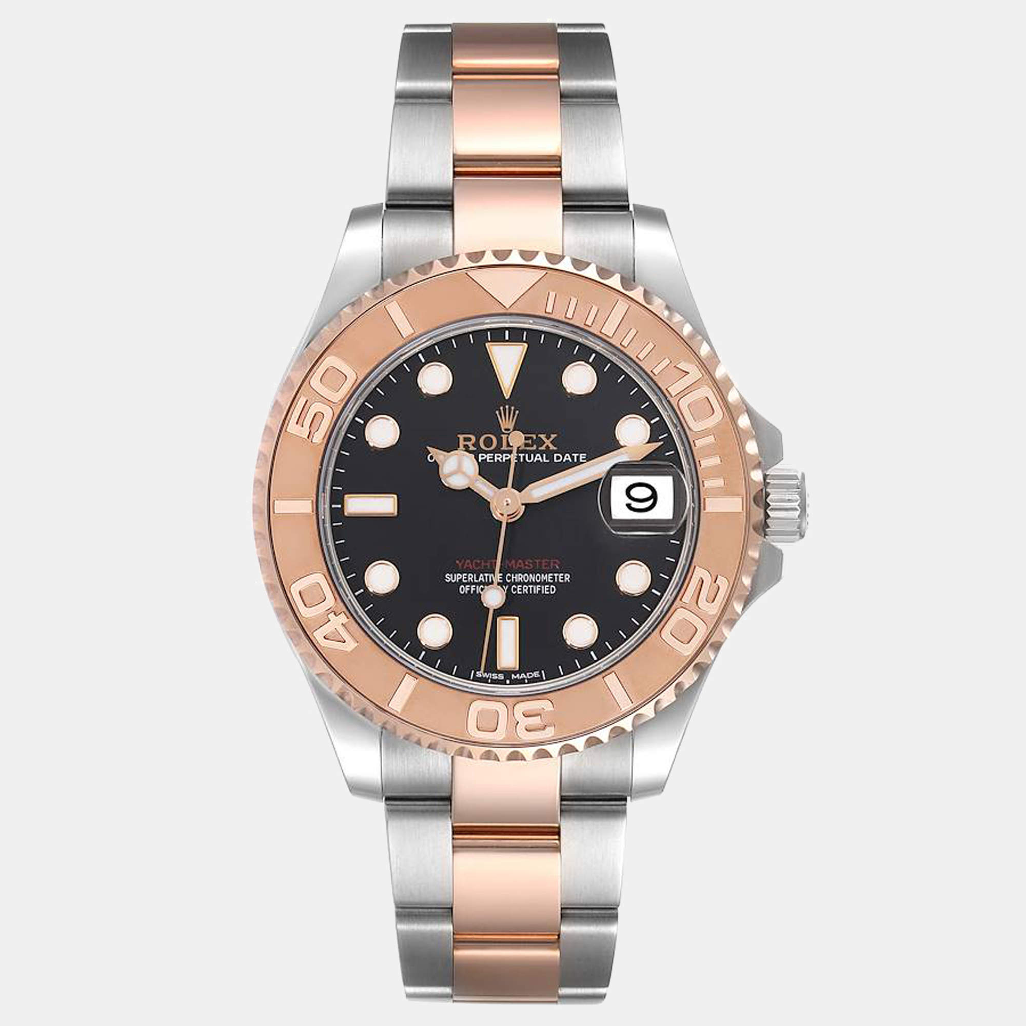 Rolex Yacht-Master 37mm 18kt Everose Gold & Stainless Steel Black