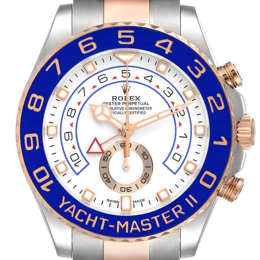 Rolex Yacht-Master 18K Yellow Gold/Steel Blue Dial Ladies 35mm Watch T 68623