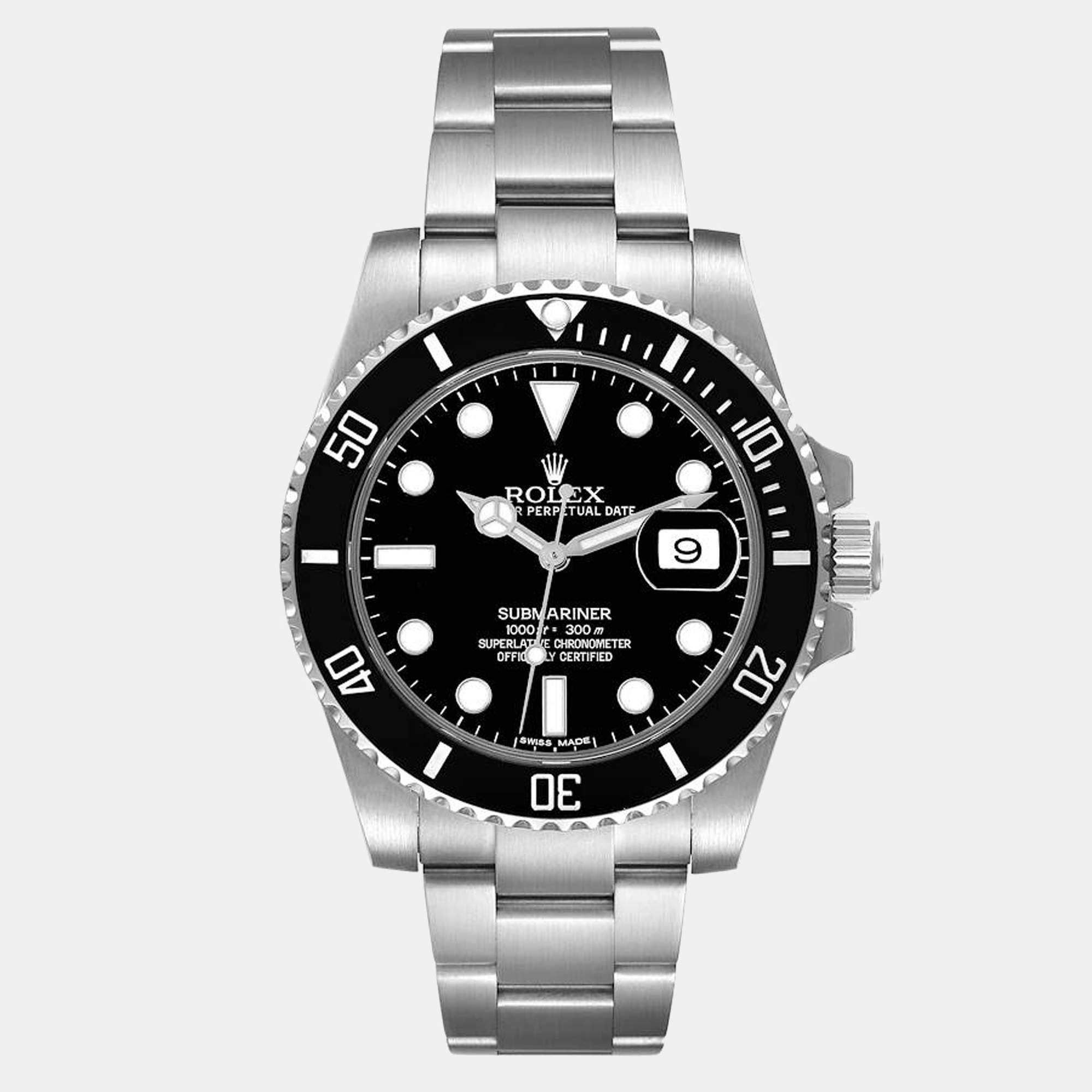 The Black Rolex Submariner: A Stainless Steel and Ceramic Favorite