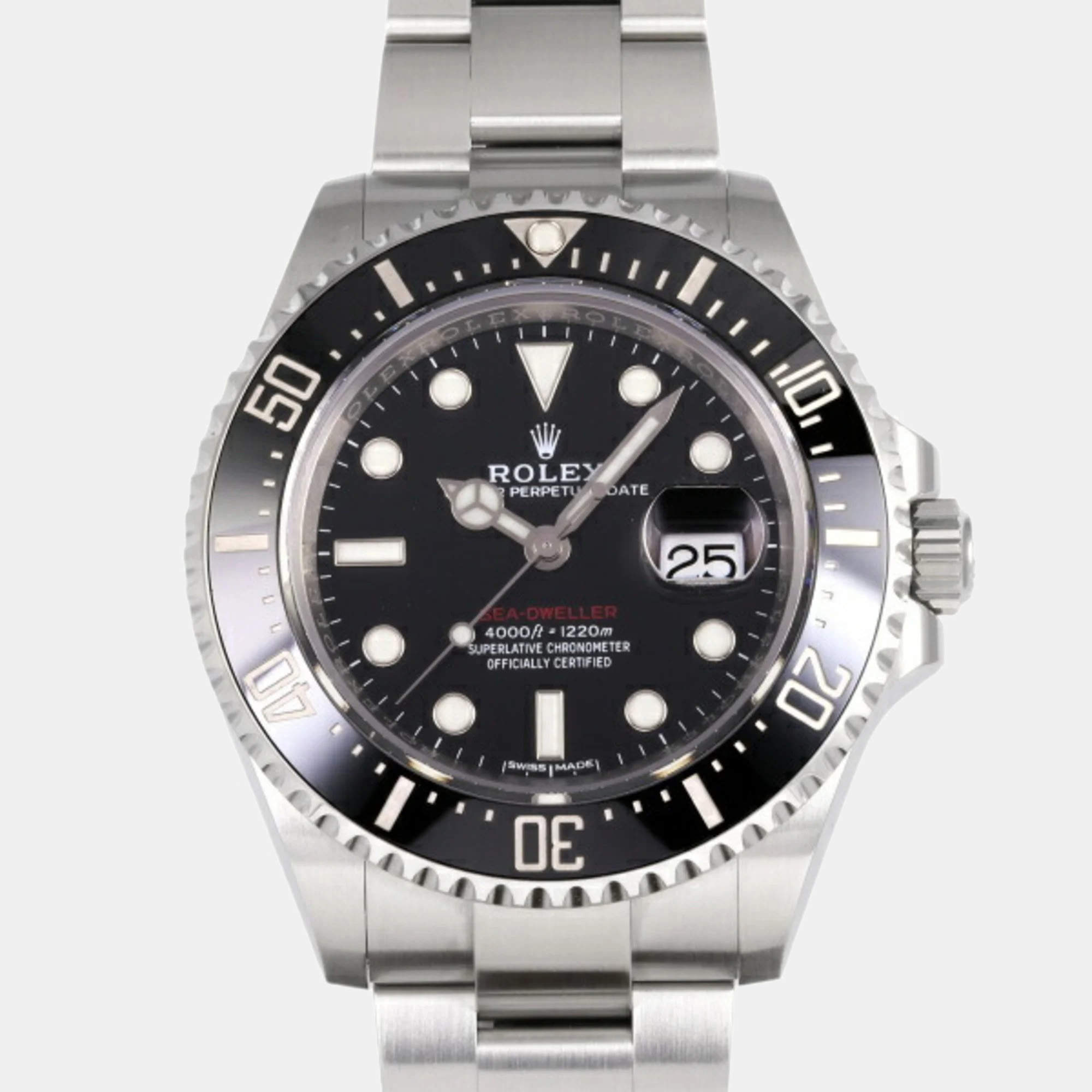 Rolex Black Stainless Steel And Ceramic Sea-Dweller 126600 Automatic Men's Wristwatch 43 mm