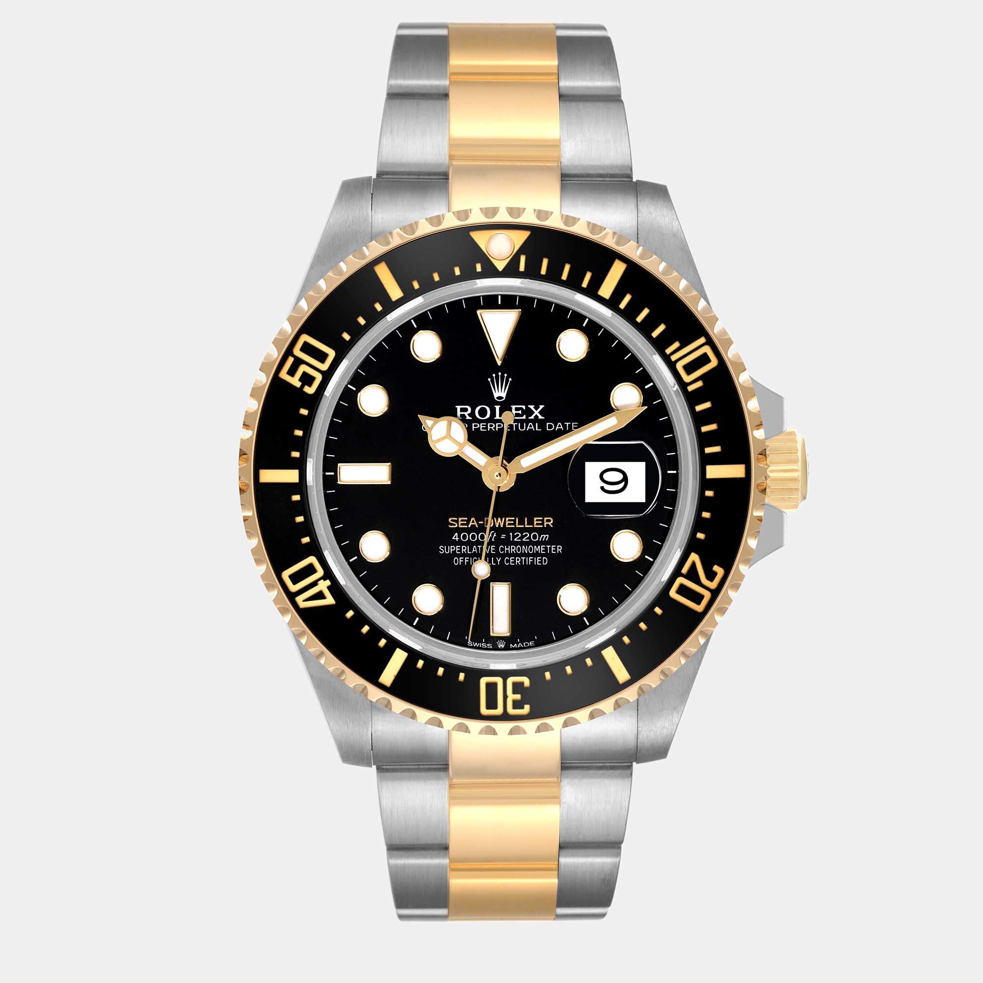 Rolex Sea-Dweller 43 18K Yellow Gold/Steel Black Mens Watch B/P '20 126603