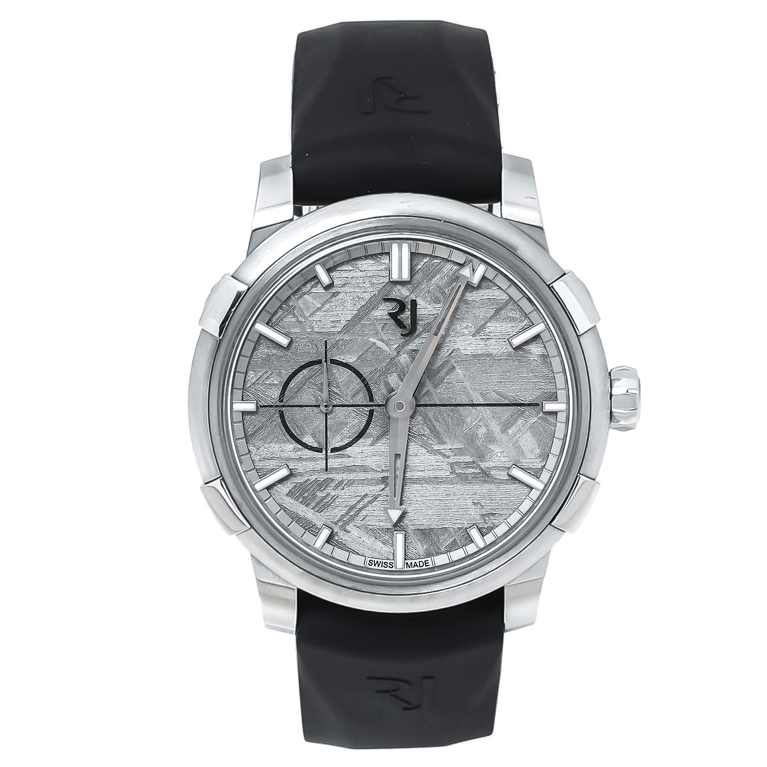 Romain Jerome 1696 Heavy Metal Meteorite Stainless Steel Rubber Moon DNA 1969 RJ.M.AU.00.03 Men's Wristwatch 43 mm