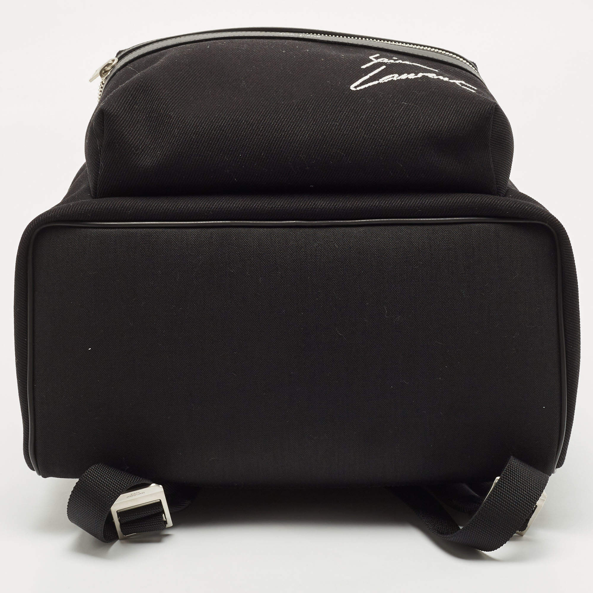 Saint Laurent Toy-city embroidered mini leather backpack