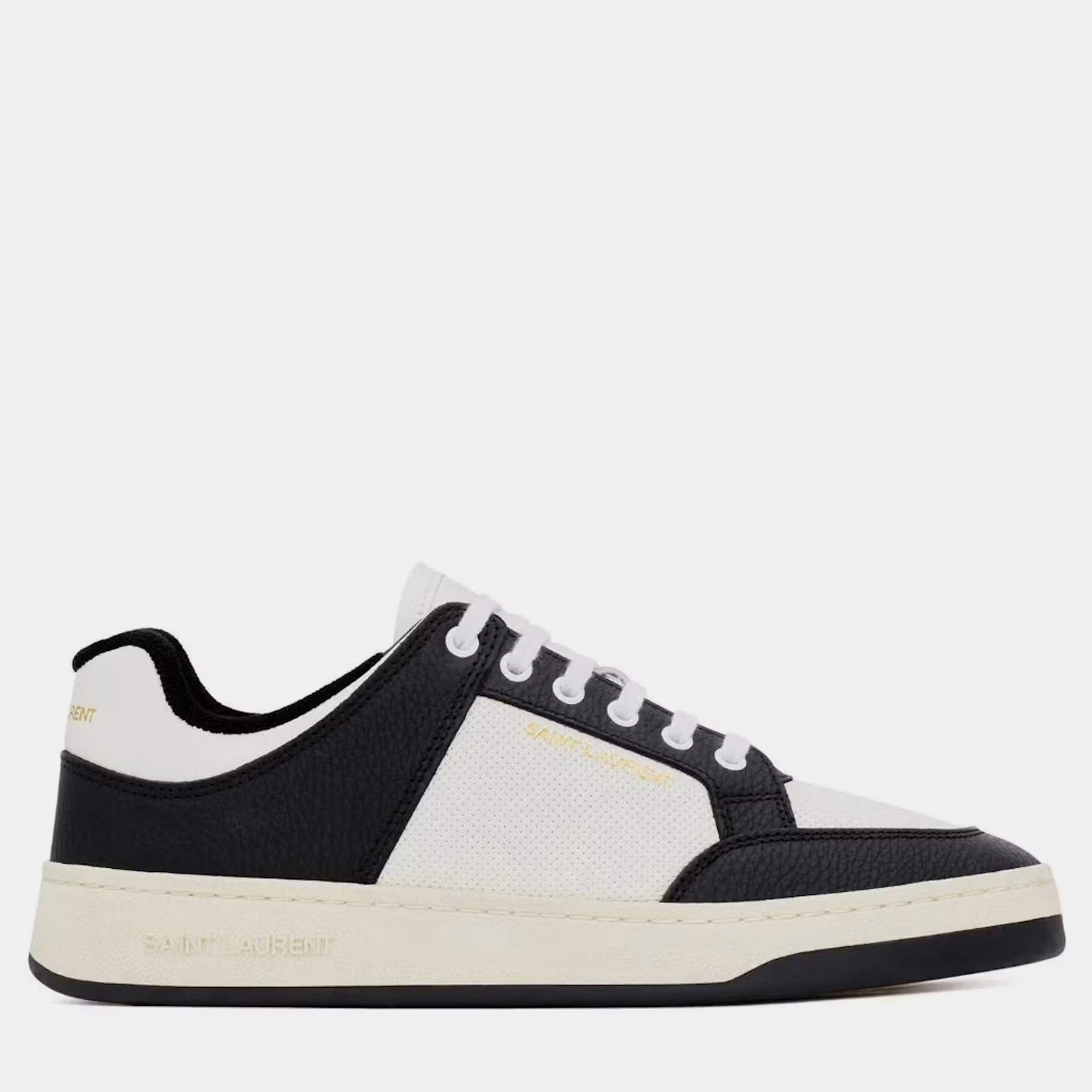 Saint Laurent Coffee/White Leather Low Sneaker EU 43