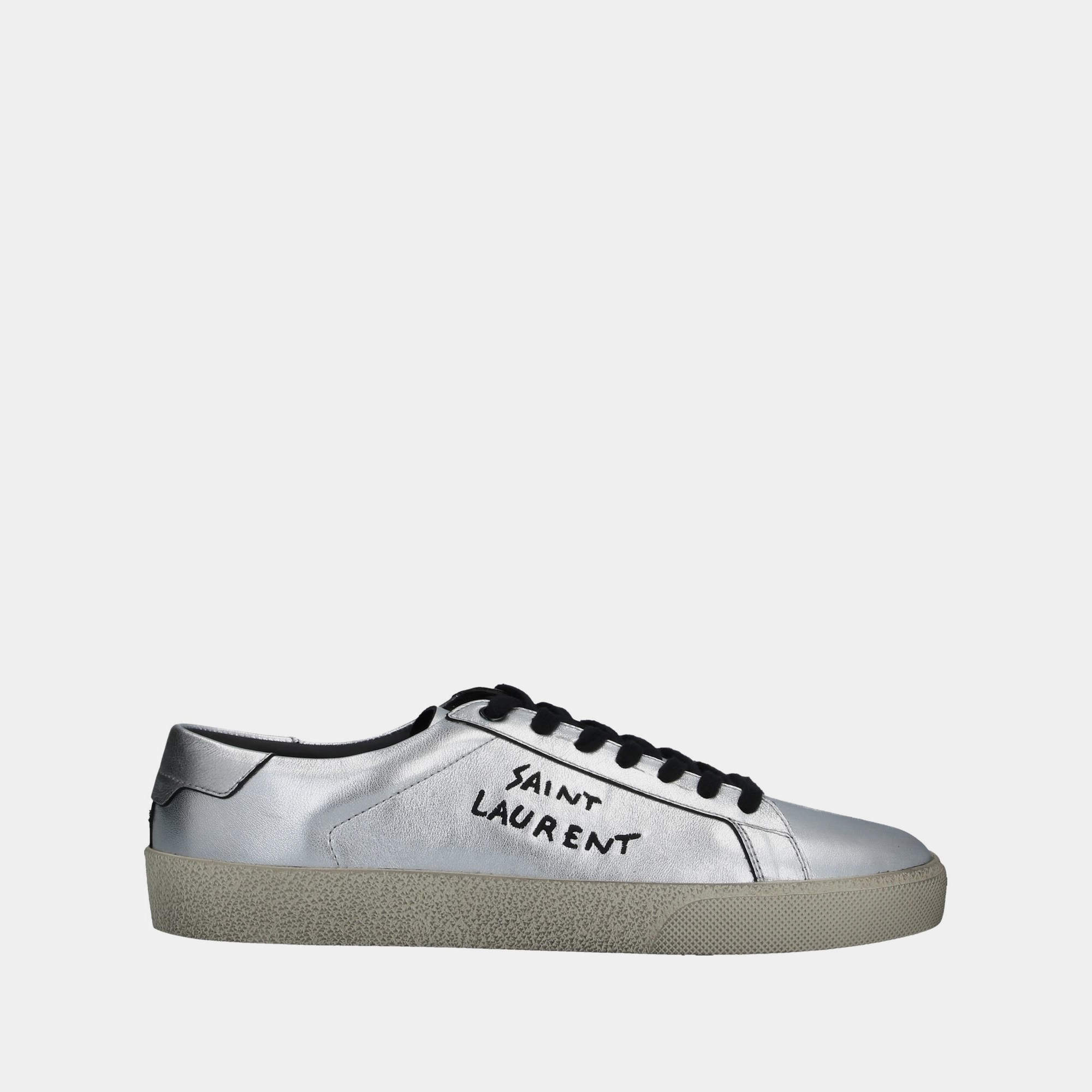 Saint Laurent Leather Low Top Sneakers 42