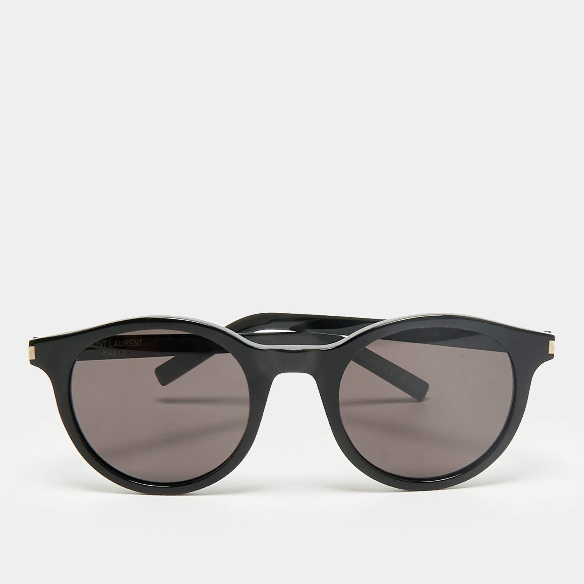 مملوكة مسبقًا Saint Laurent Black SL 342 Frame Round Sunglasses