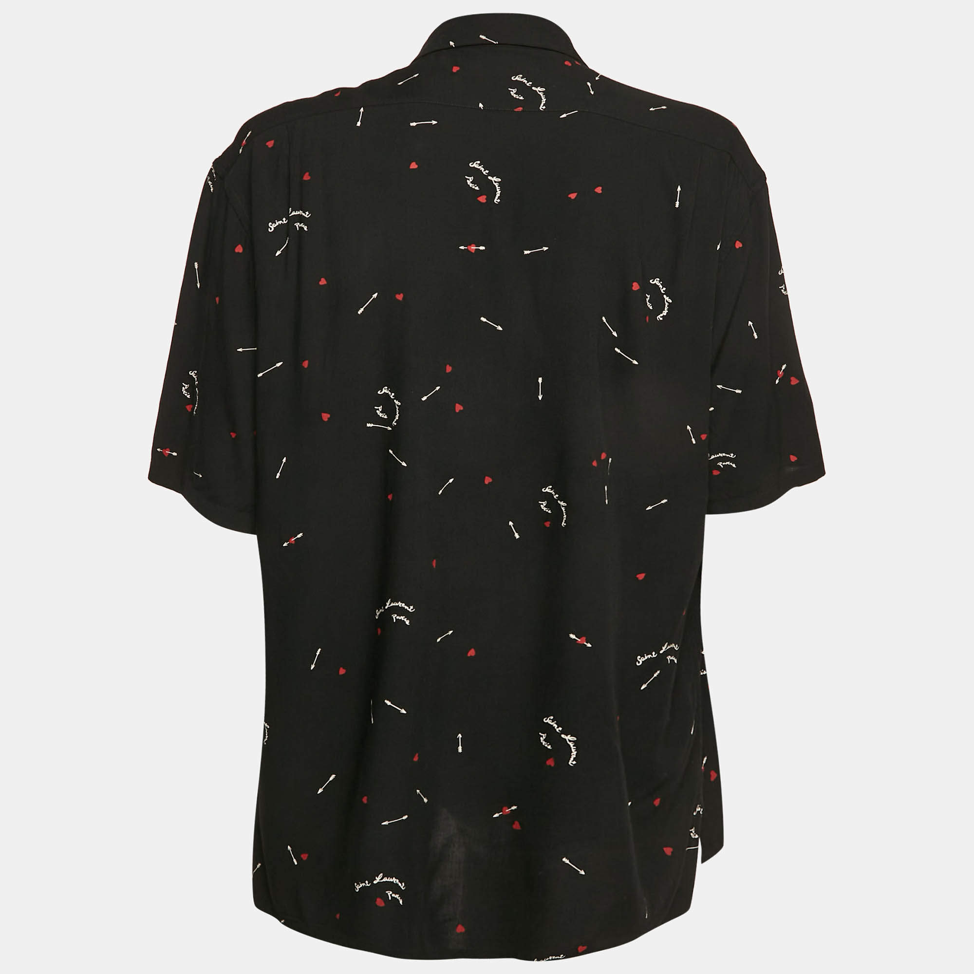 サンローランポルカドット Saint Laurent ポルカドット シルクシャツ | ブラック | FARFETCH JP