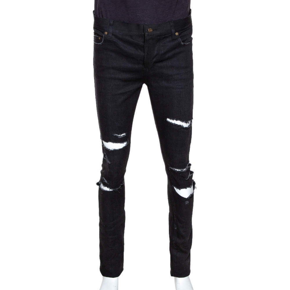 Buy Saint Laurent Skinny 5 Pocket Denim 'Santa Monica Blue