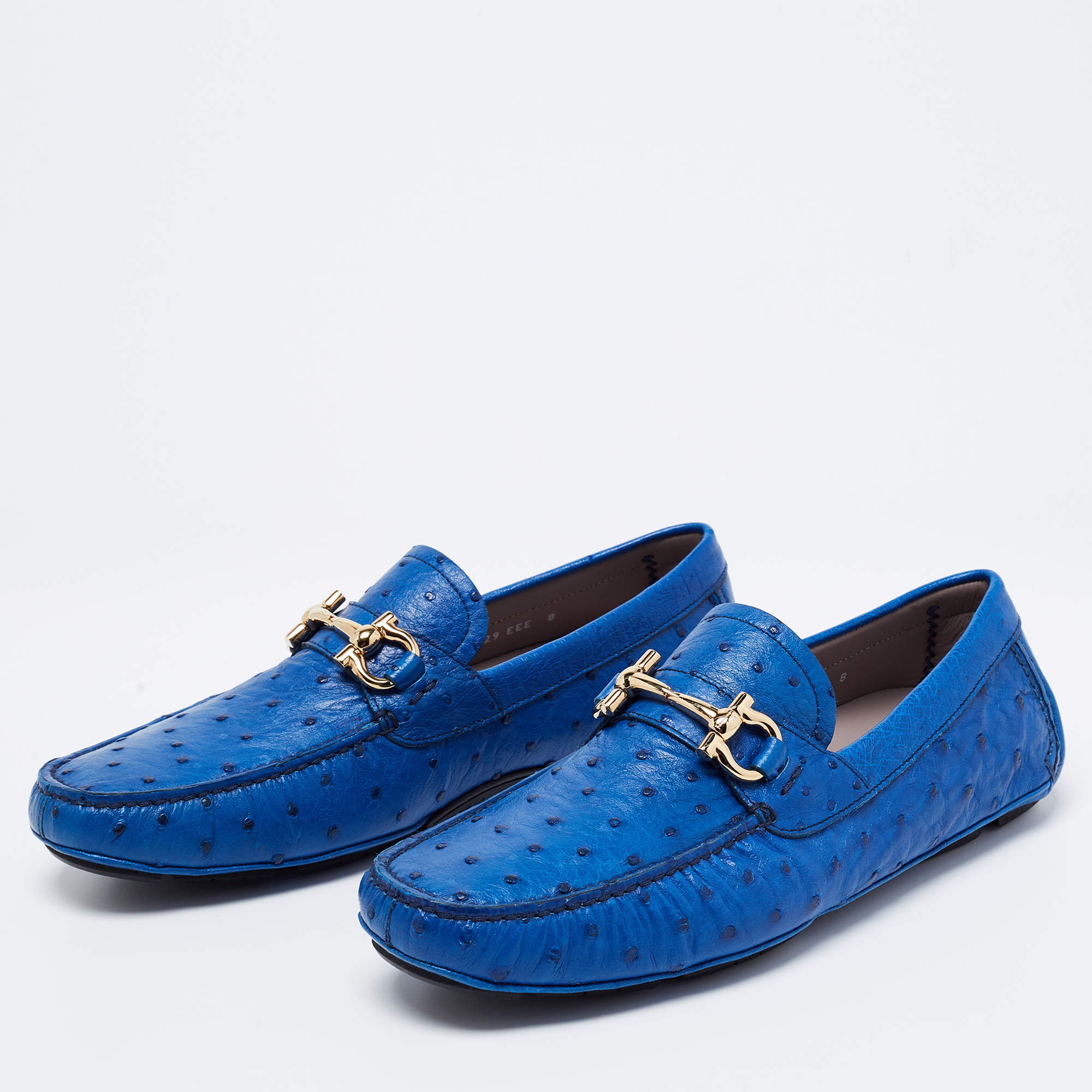 Blue 2024 ferragamo loafers