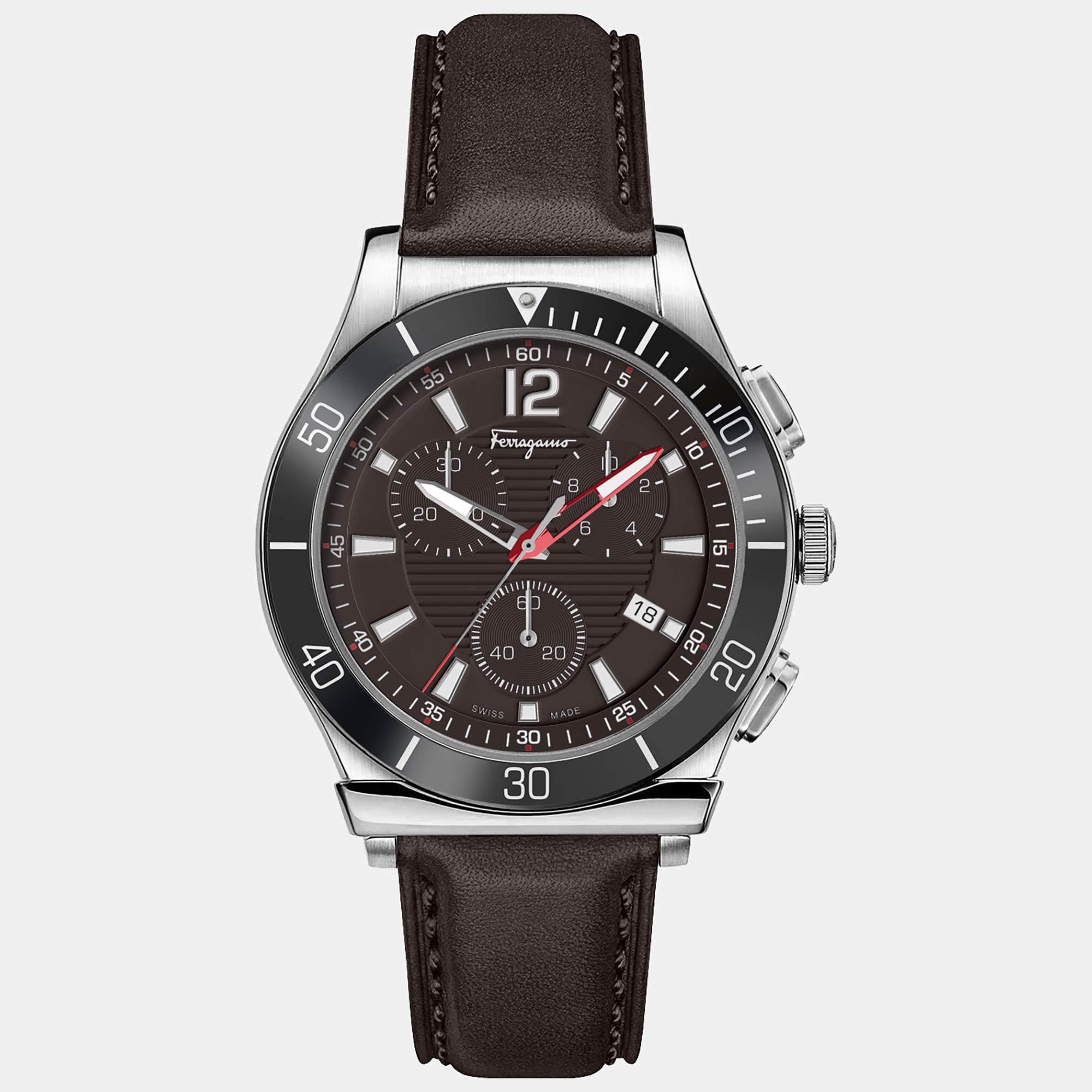 Pre Owned Ferragamo Men's 1898 Sport 44mm Quartz Watch SFYL01422