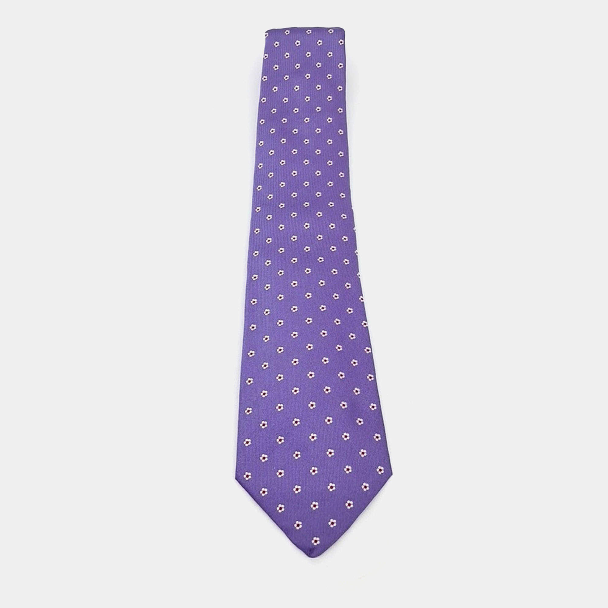 مملوكة مسبقًا Salvatore Ferragamo Silk Purple Tie