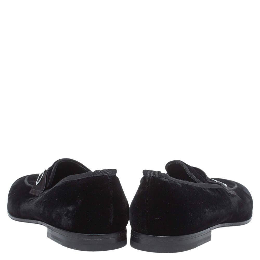 Salvatore Ferragamo Black Velvet Andrea Loafers Size 42 Salvatore Ferragamo Tlc Salvatore Ferragamo Black Velvet Andrea Loafers Size 42 Salvatore Ferragamo Tlc
