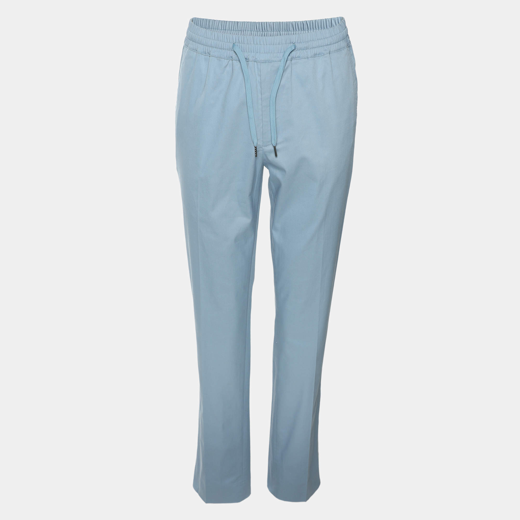 Pre Owned Sandro Blue Cotton Trouser S
