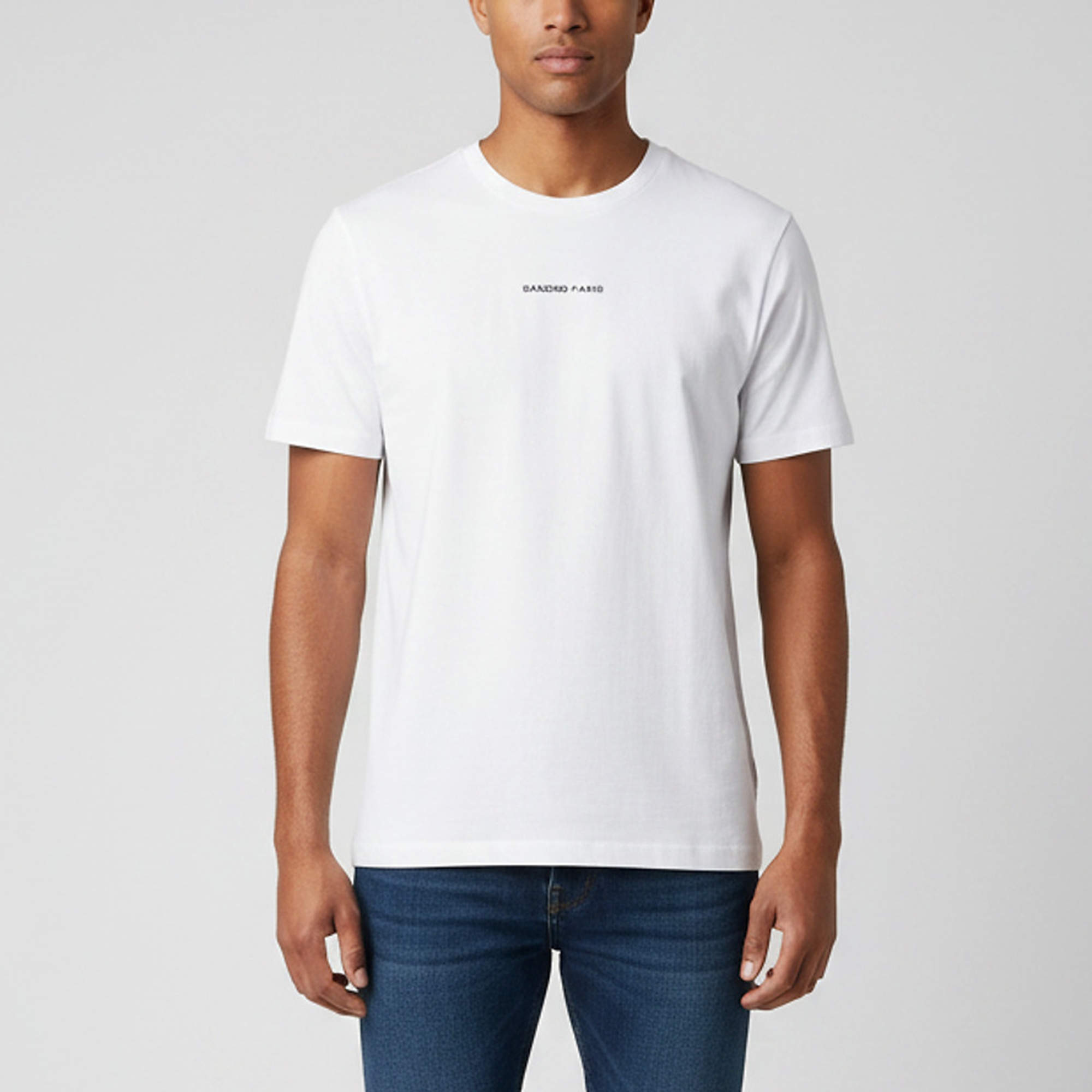 مملوكة مسبقًا Sandro White Logo Embroidered Jersey Crewneck T-Shirt M