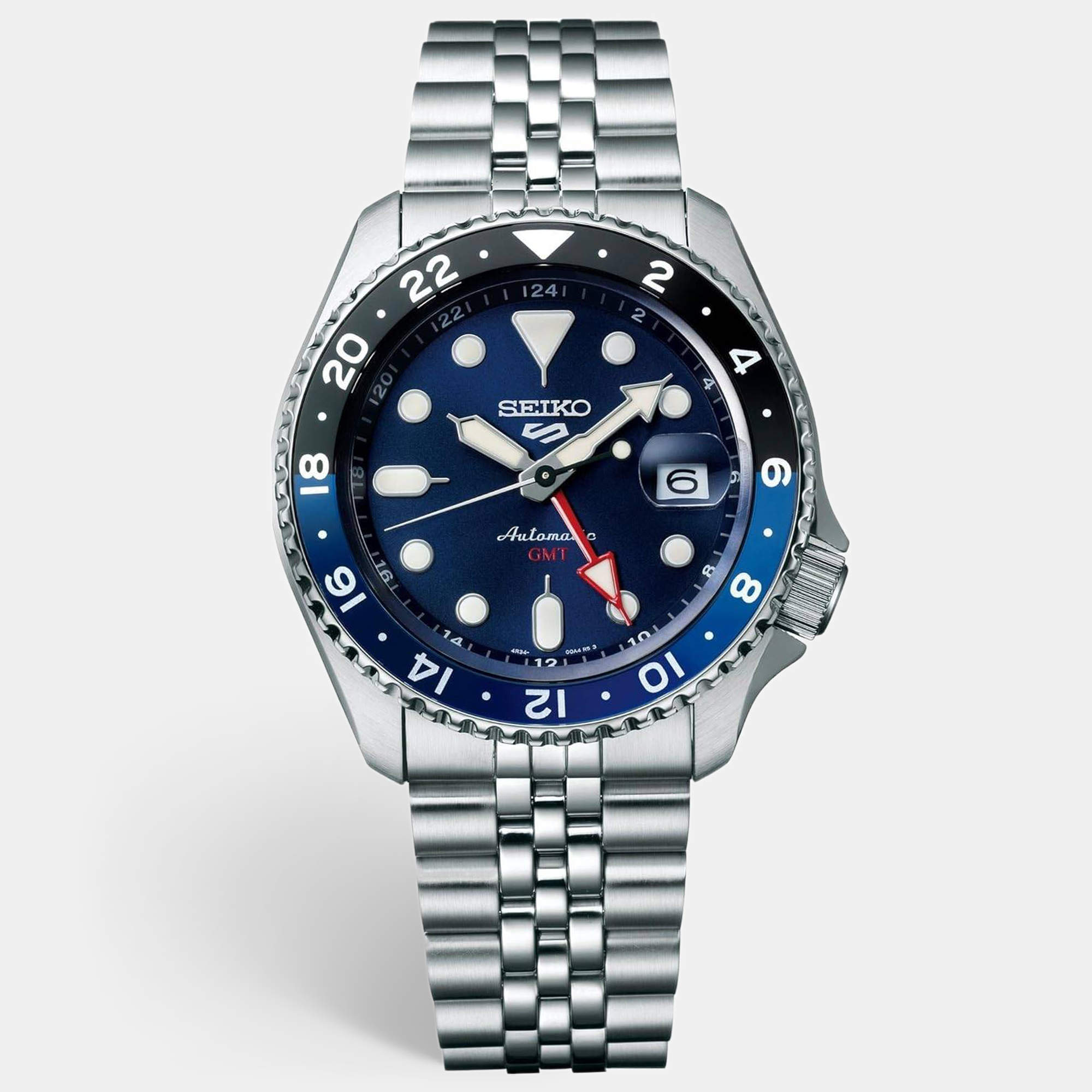 Pre Owned Seiko 5 sports SSK003 Blue Dial Stainless Steel Men's Wristwatch 42.5 mm