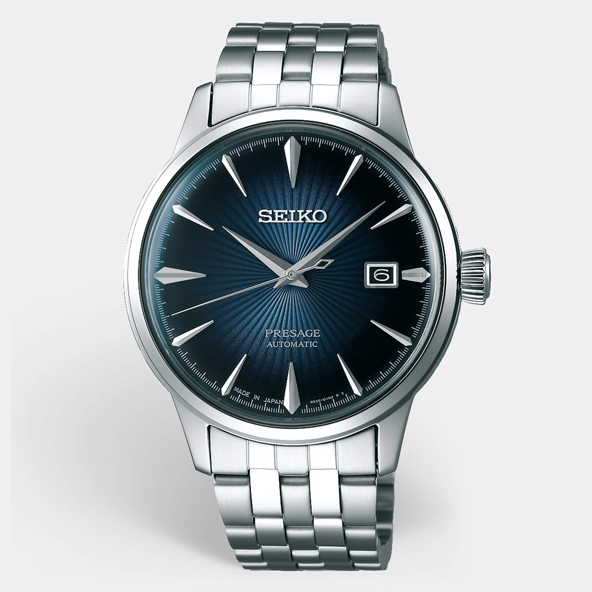Pre Owned Seiko Presage SRPB41J1 Blue Dial Stainless Steel Men's Wristwatch 40.5mm