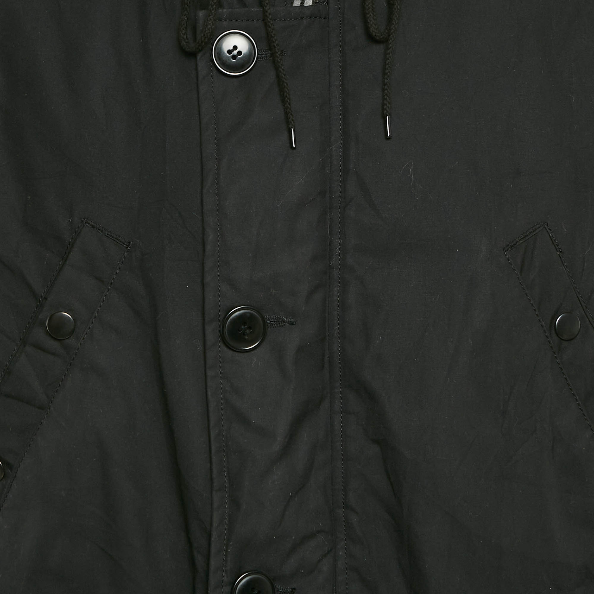 ジャケット・アウター SUPREME x THE BRITISH MILLERAIN JACKET M Supreme The British Millerain Black Shearling Trim Cotton