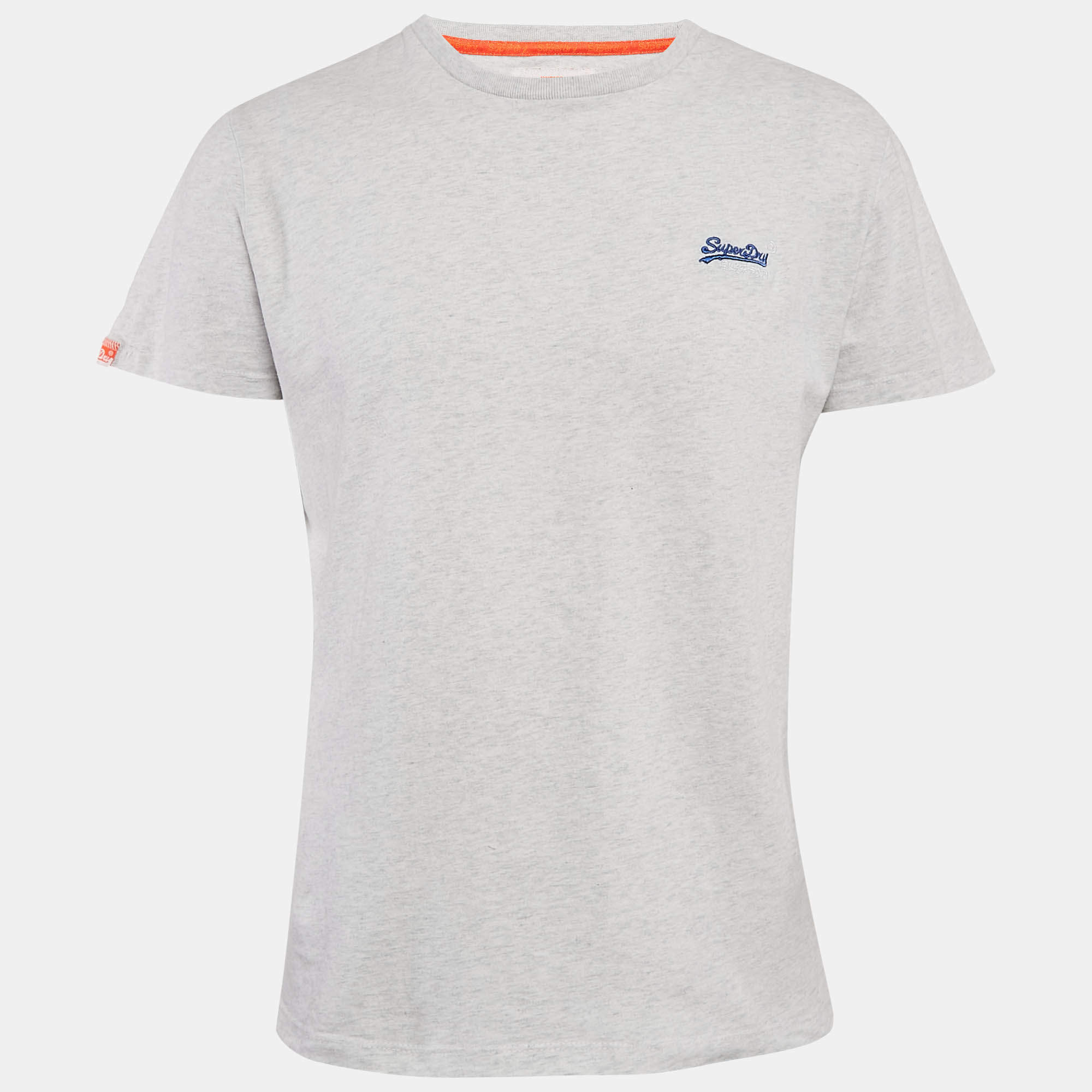 Supreme Orange Label Vintage Light Grey/White Crew Neck T-Shirt L