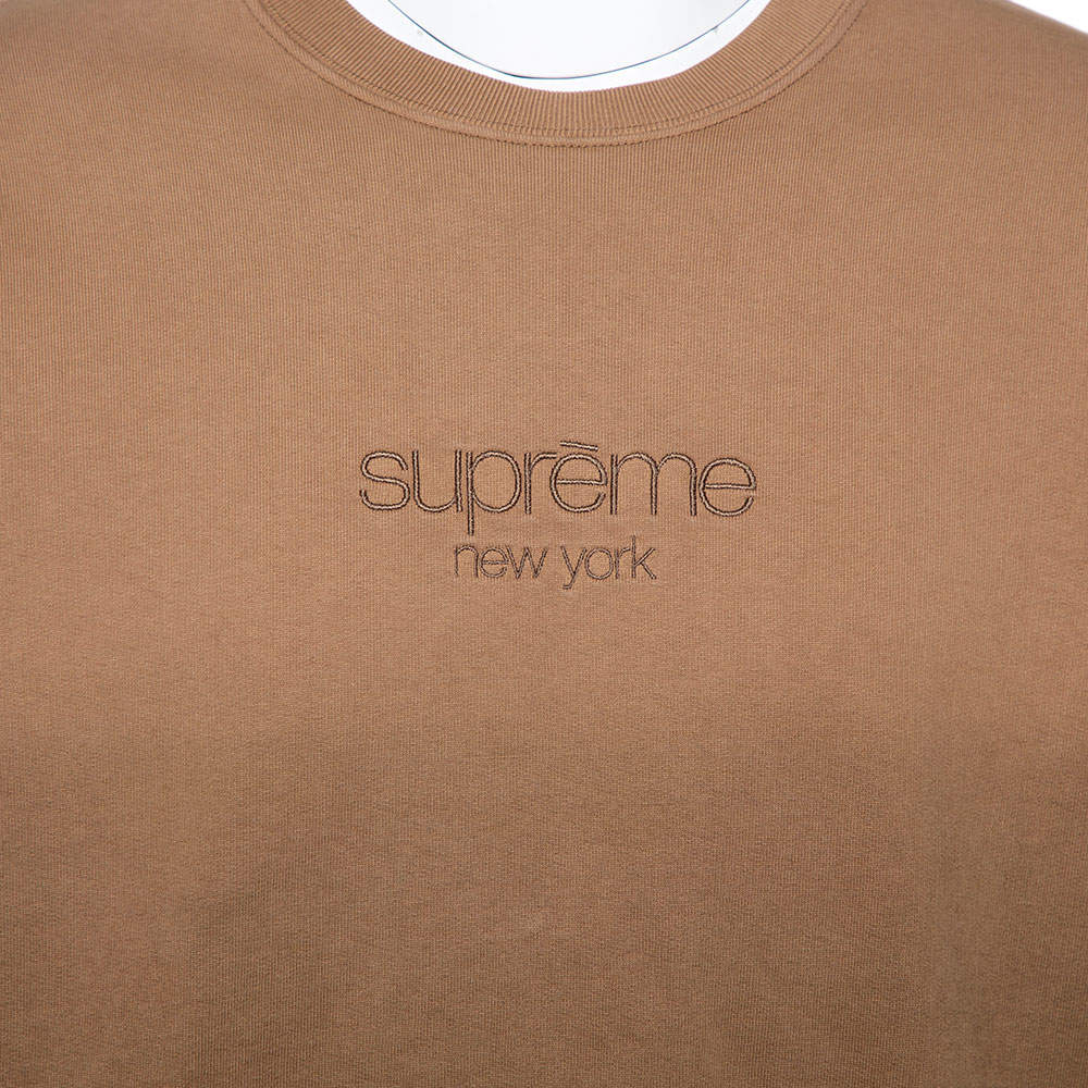 Supreme Brown Dipped Cotton Crew Neck Sweatshirt XL Supreme | TLC