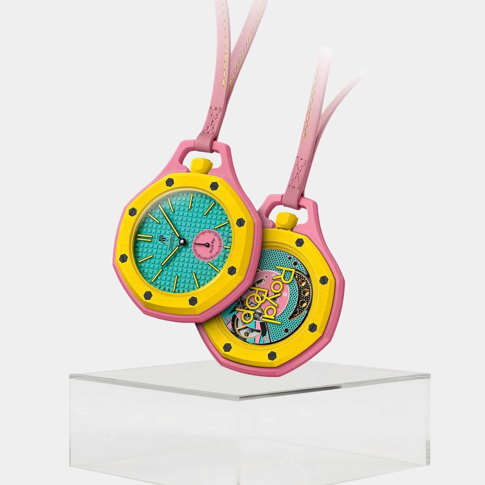 Pre Owned Swatch x Audemars Piguet Royal Pop Otg Roz Bioceramic Mechanical Watch 40mm