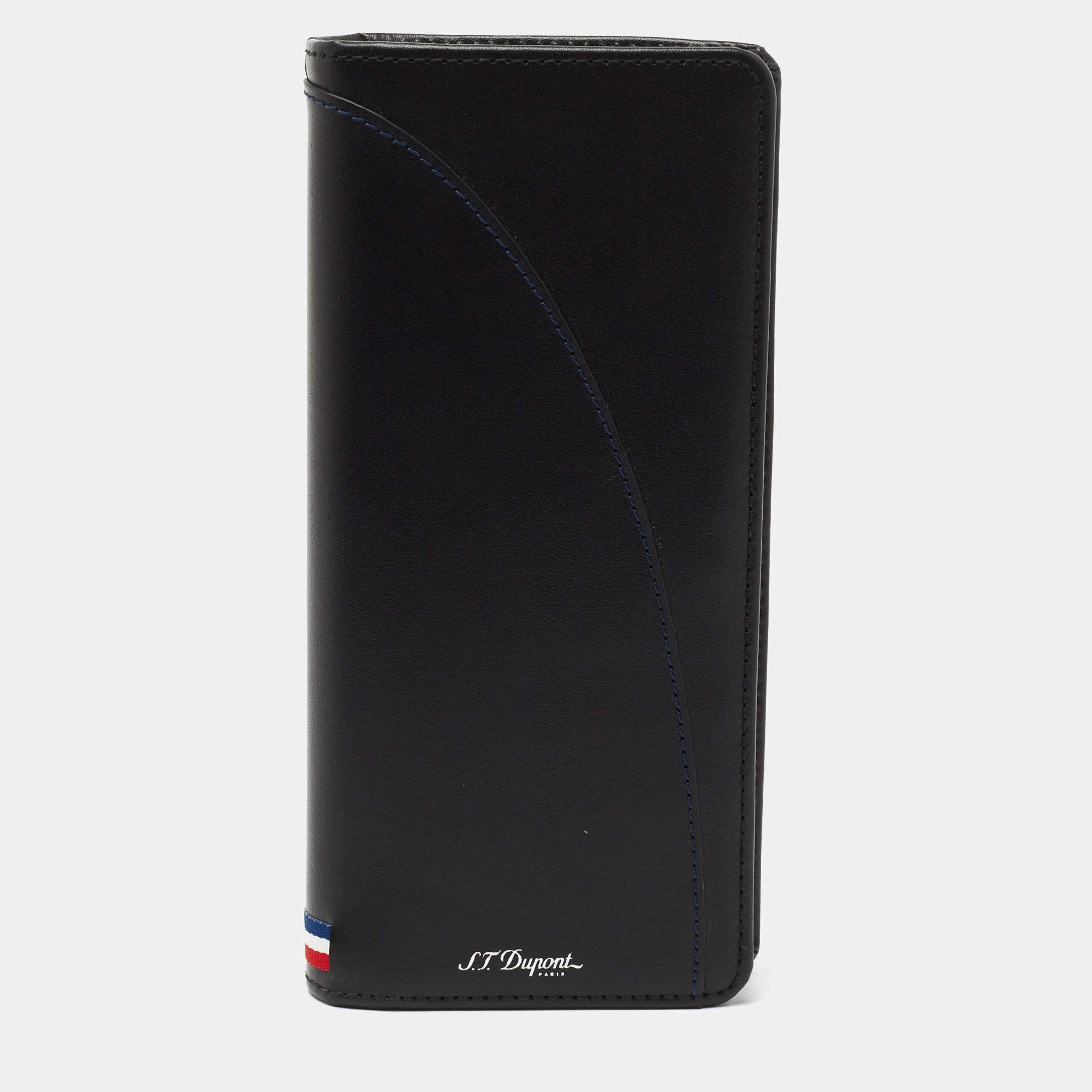 S.T. Dupont Black Leather Bifold Long Wallet
