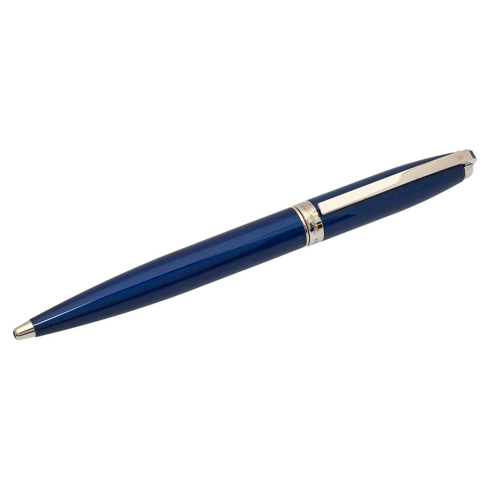 S.T. Dupont Fidelio Blue Lacquered Palladium Finish Ballpoint Pen