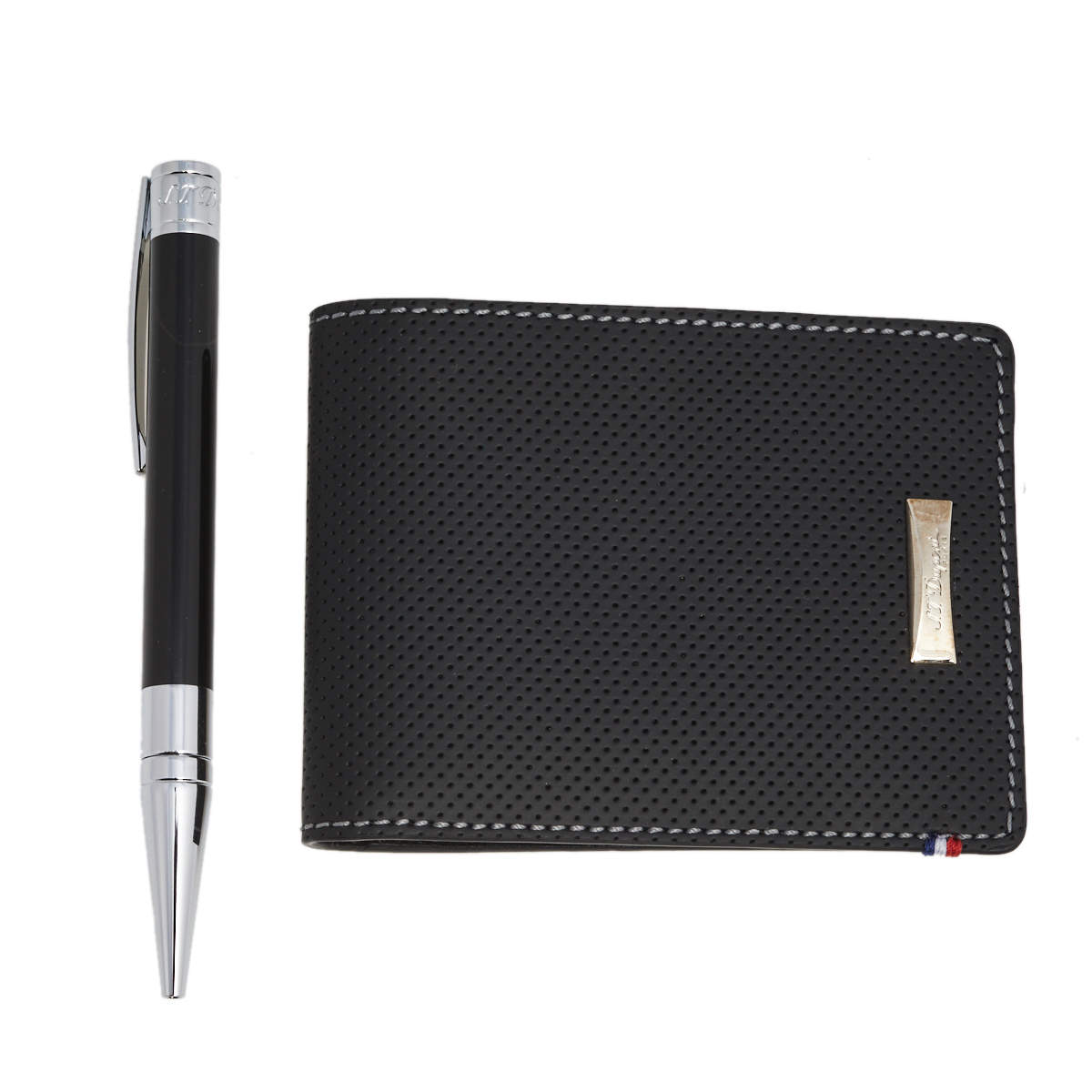 S.T. Dupont D-Initial Ballpoint Pen and Défi Bifold Wallet Set 