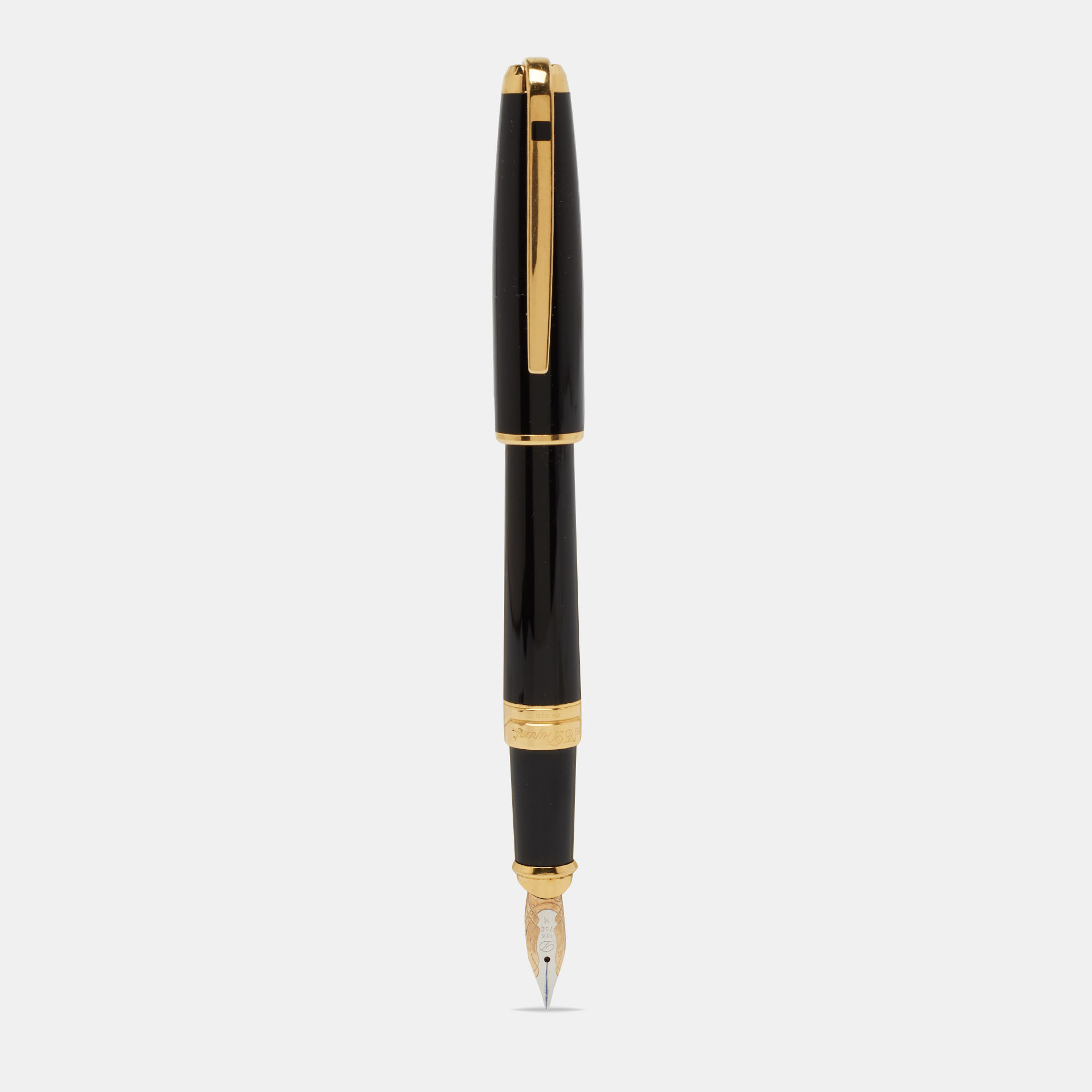 S.T Dupont Olympio Black Lacquer Fountain Pen