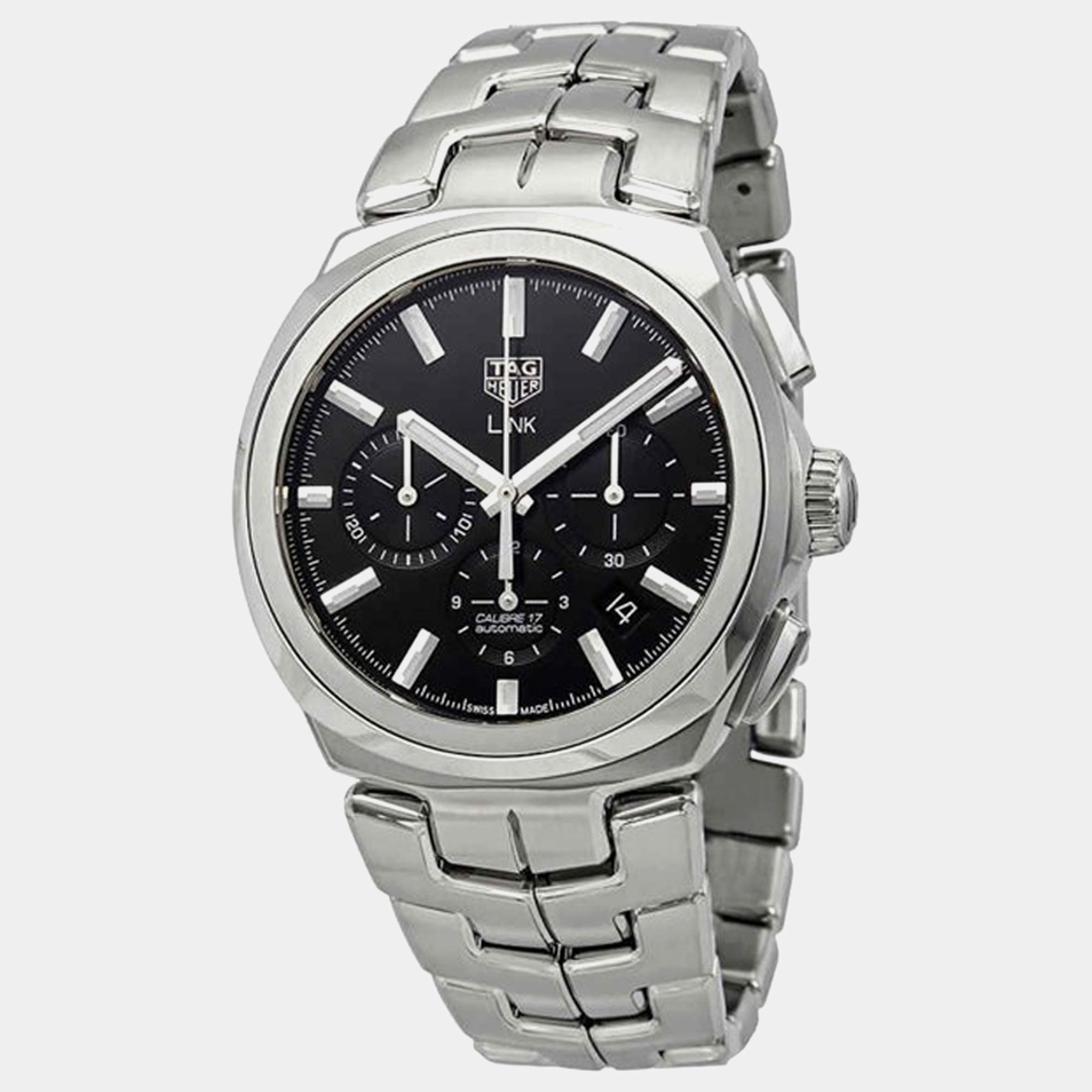 Tag Heuer Black Stainless Steel Link CBC2110.BA0603 Automatic Men's Wristwatch 40 mm