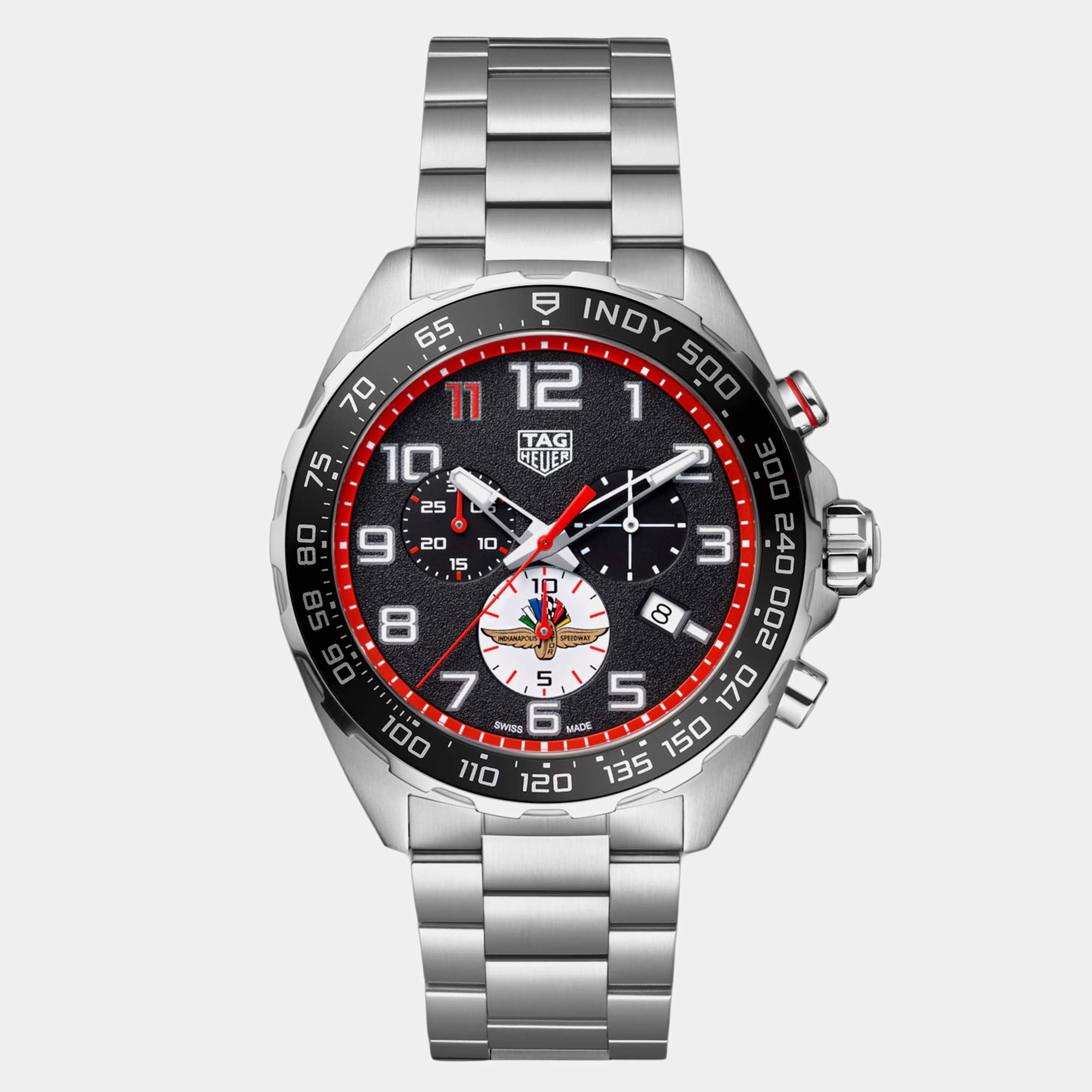 Tag Heuer Black Stainless Steel Formula 1 CAZ101AW.BA0842 Quartz Men's Wristwatch 43 mm