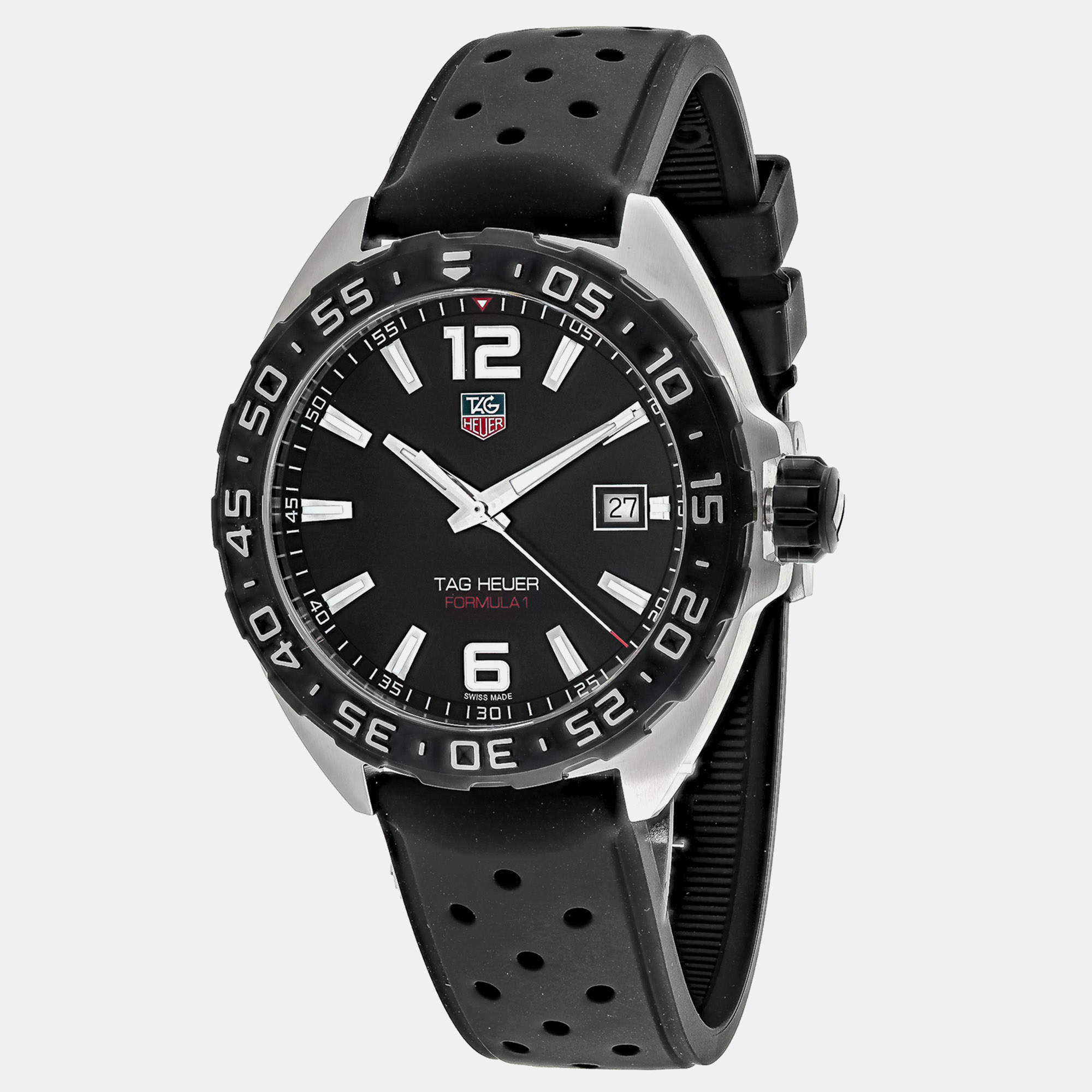 Tag Heuer Black Stainless Steel Formula 1 WAZ1110.FT8023 Quartz Men's Wristwatch 42 mm