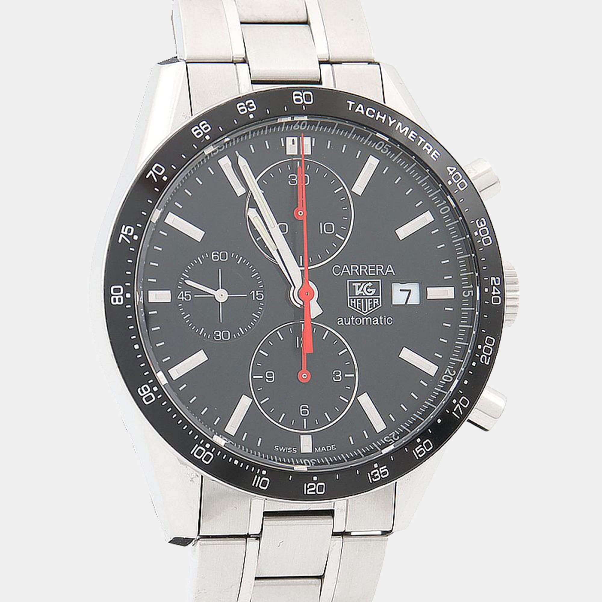 Pre Owned Tag Heuer Carrera CV2014-3 Automatic Stainless Steel Men's Wristwatch 41.5 mm