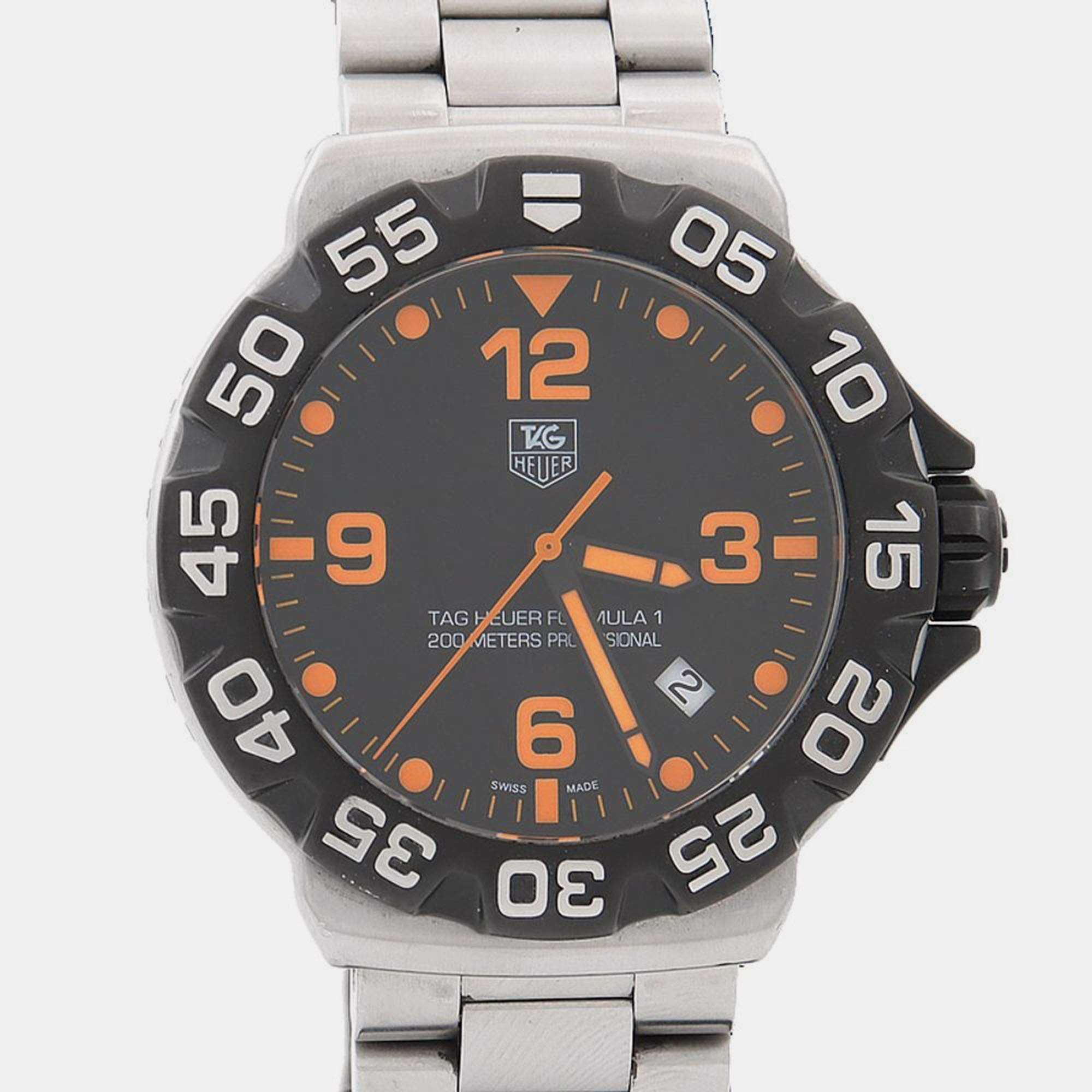Pre Owned Tag Heuer Formula 1 WAH1116 Quartz Stainless Steel Men's Wristwatch 40 mm