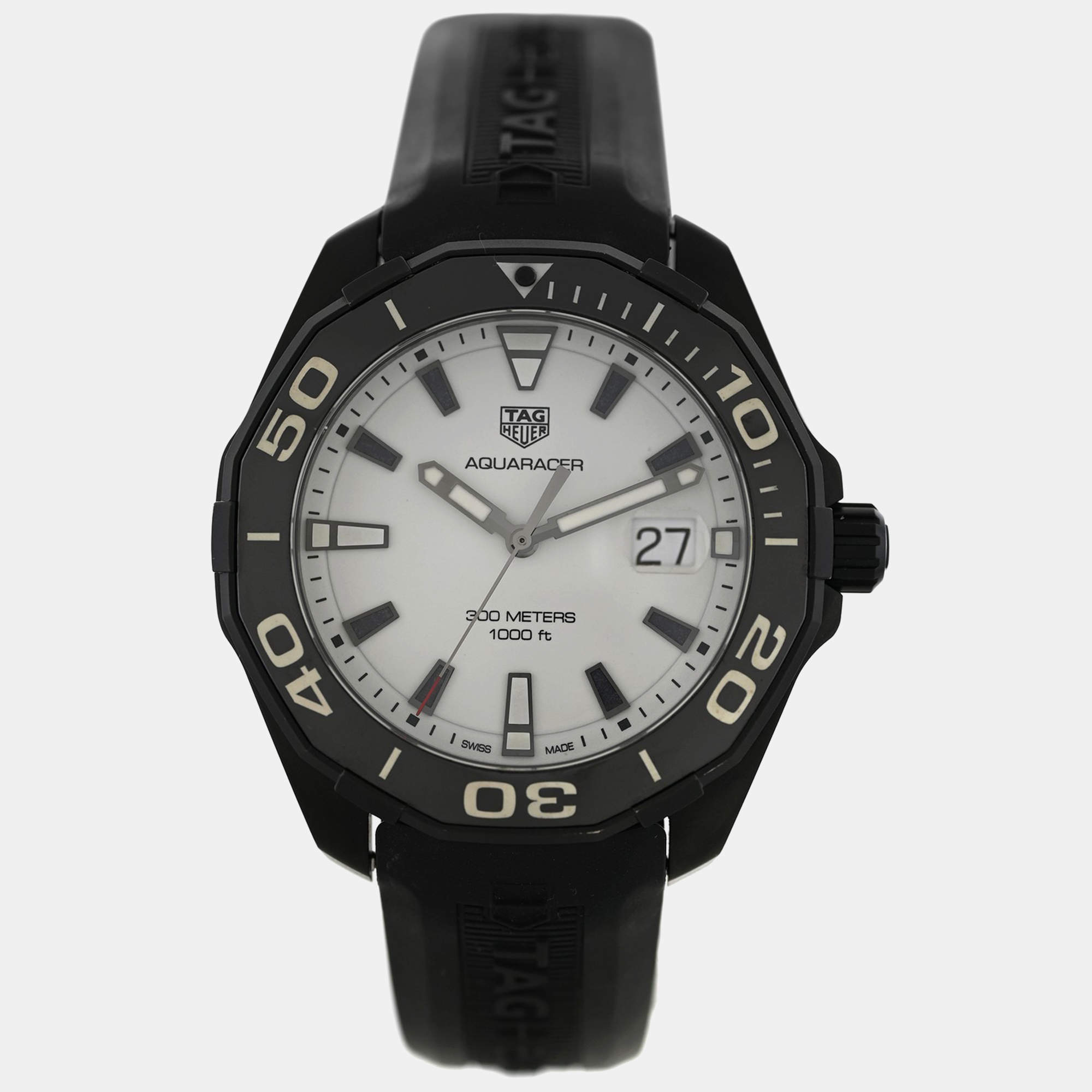 Pre Owned TAG Heuer Aquaracer WAY108A.FT6141 Quartz Titanium Men's Wristwatch 43 mm