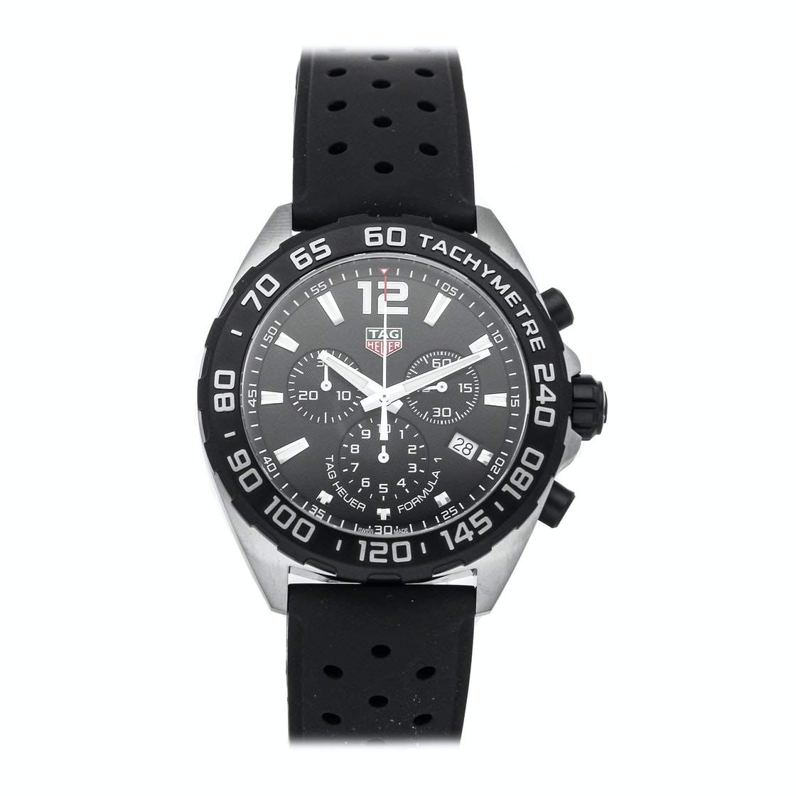 Tag Heuer Black Stainless Steel Formula 1 Chronograph CAZ1010.FT8024 Men's Wristwatch 43 MM