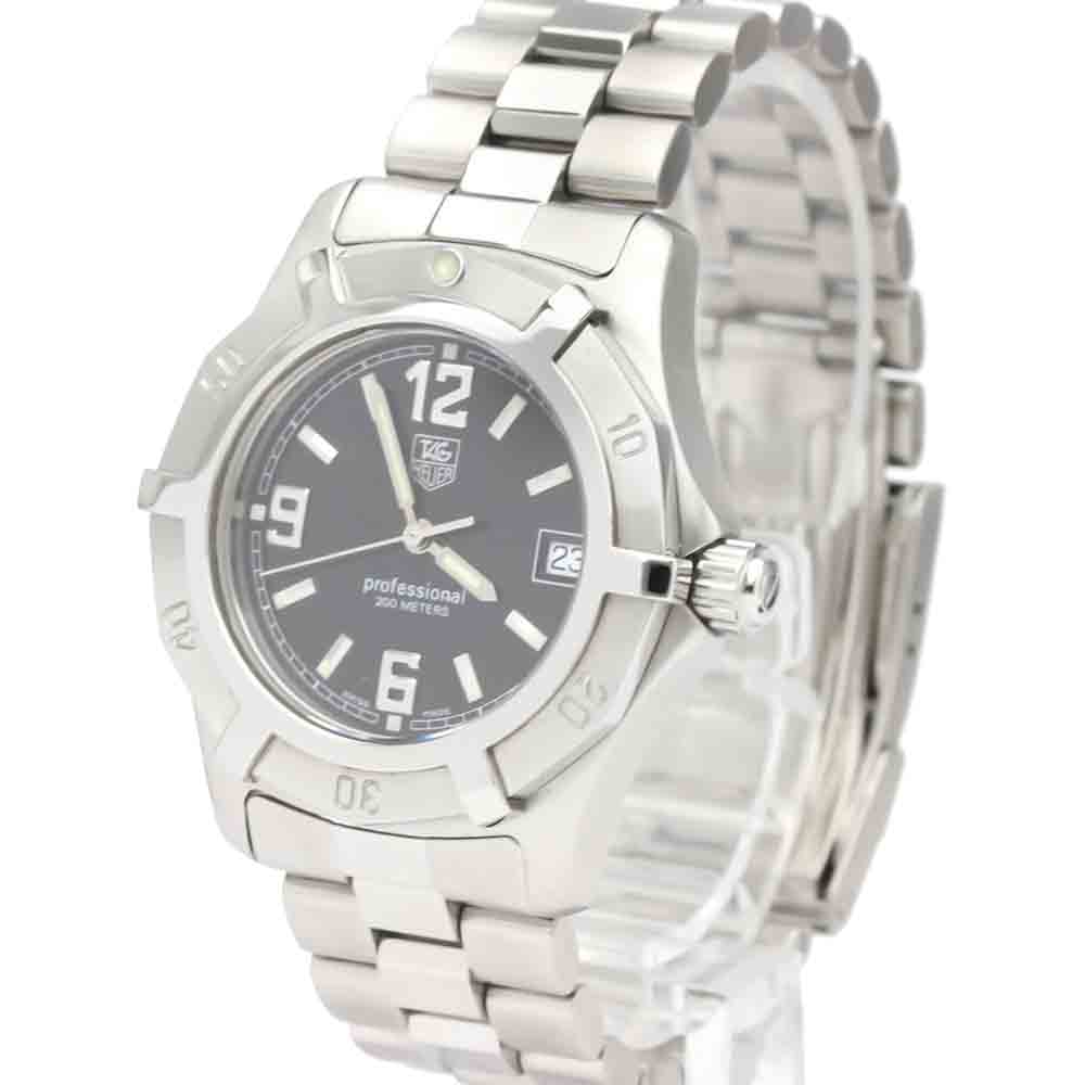Tag Heuer Black Stainless Steel Professional 200M Quartz WN1210 Men's Wristwatch 34 MM