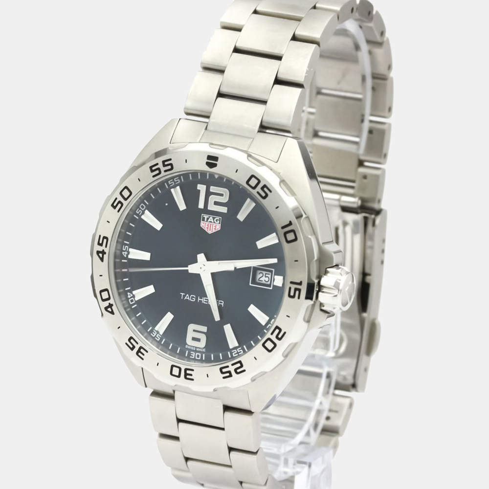 Pre Owned ساعة يد رجالية تاغ هيوير فورميلا 1 كوارتز WAZ1118 ستانلس ستيل زرقاء 41مم