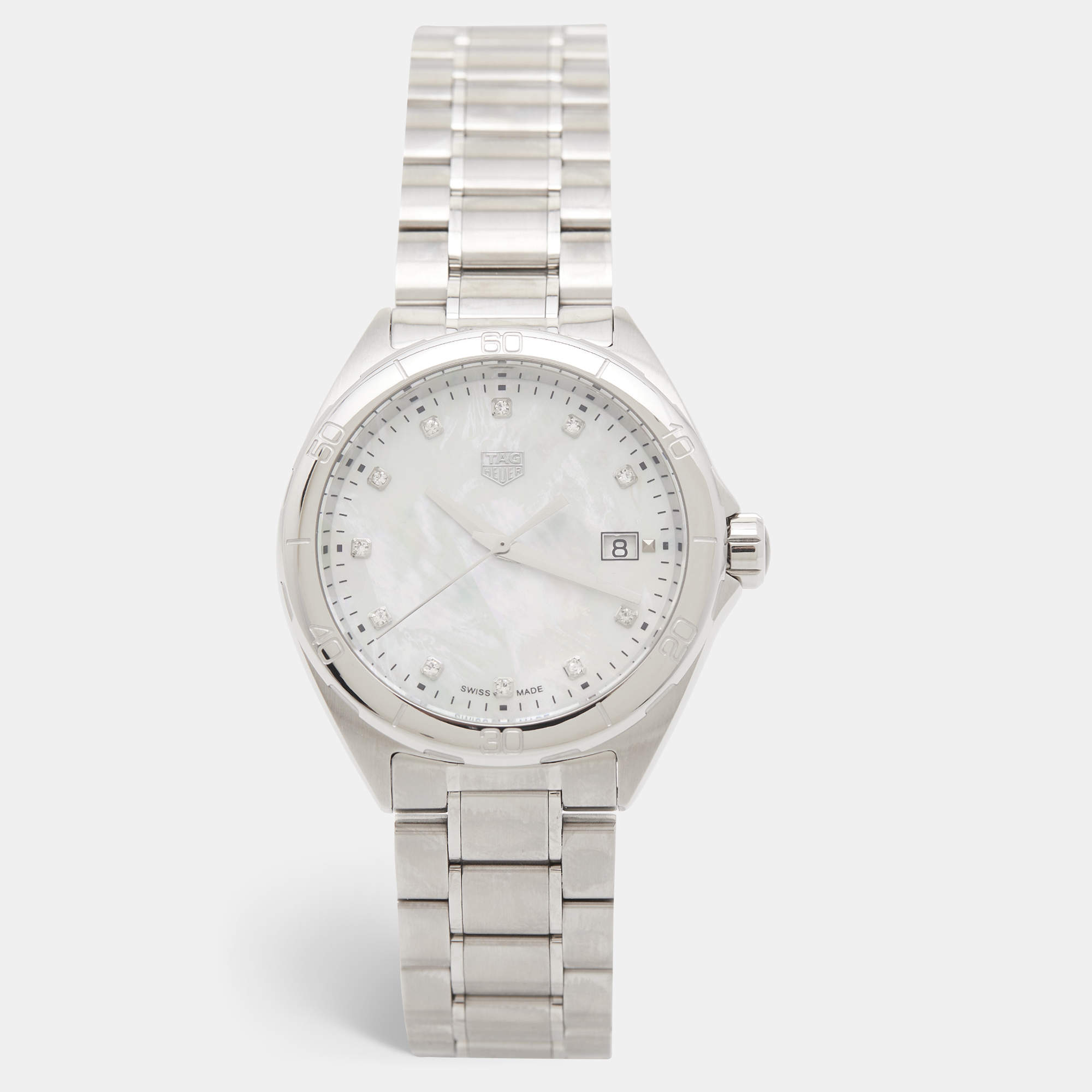 Tag Heuer Mother Of Pearl Diamond Stainless Steel Formula 1 WBJ1319.BA0666 Women's Wristwatch 35 mm