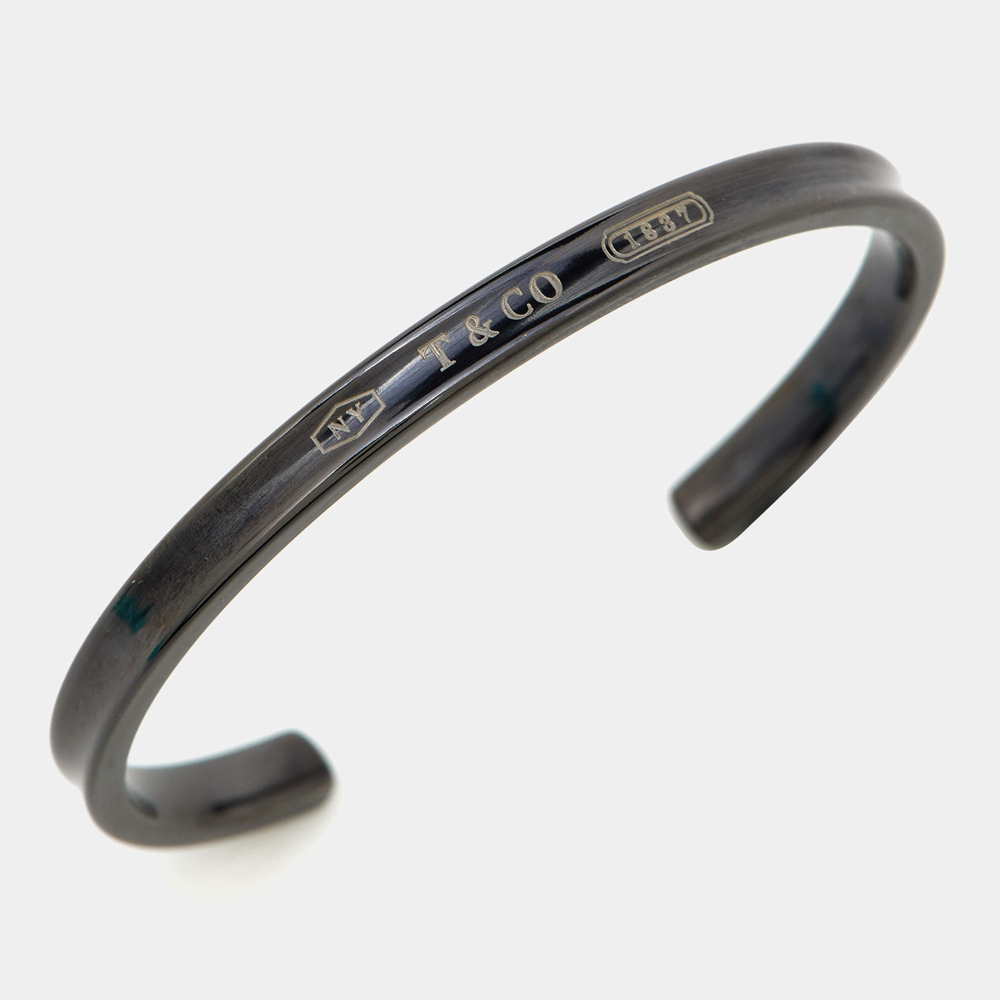 Pre Owned Tiffany & Co. T & Co. 1837 Titanium Cuff Bracelet