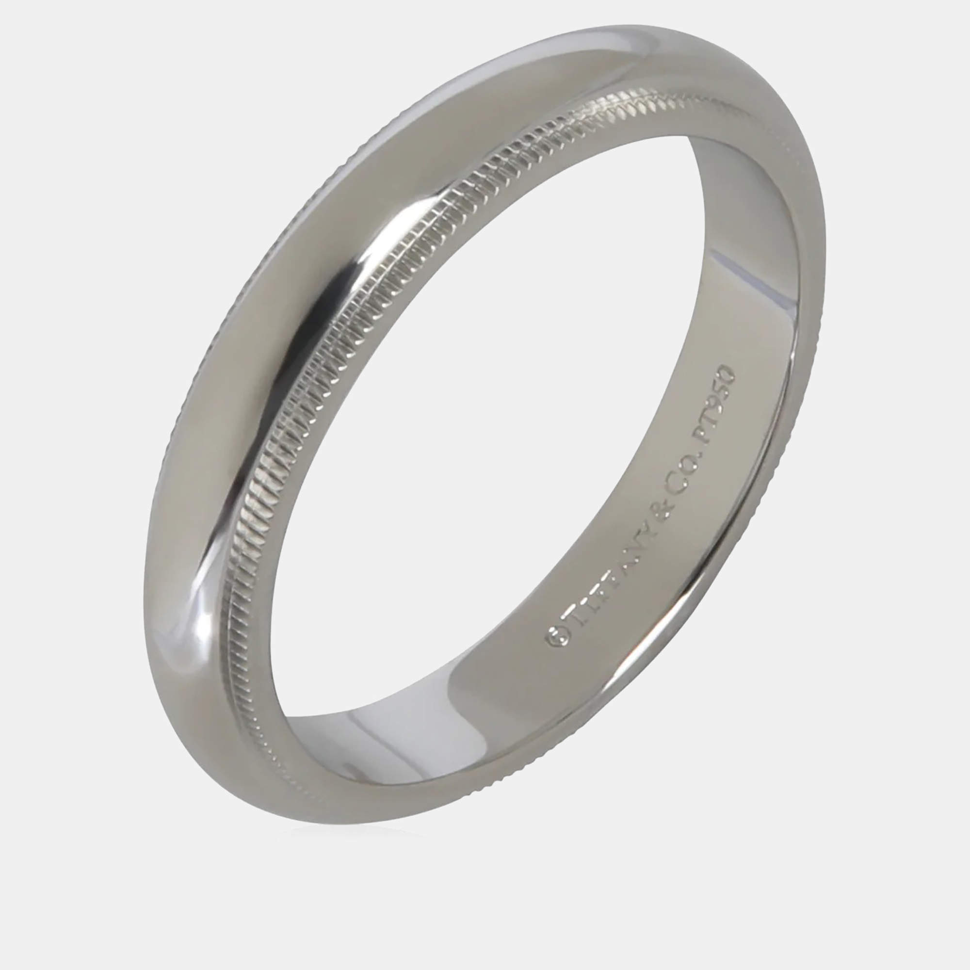 Pre Owned خاتم تيفاني آند كو تيفاني توقيذر ميليغرين بلاتينيوم مقاس EU 61