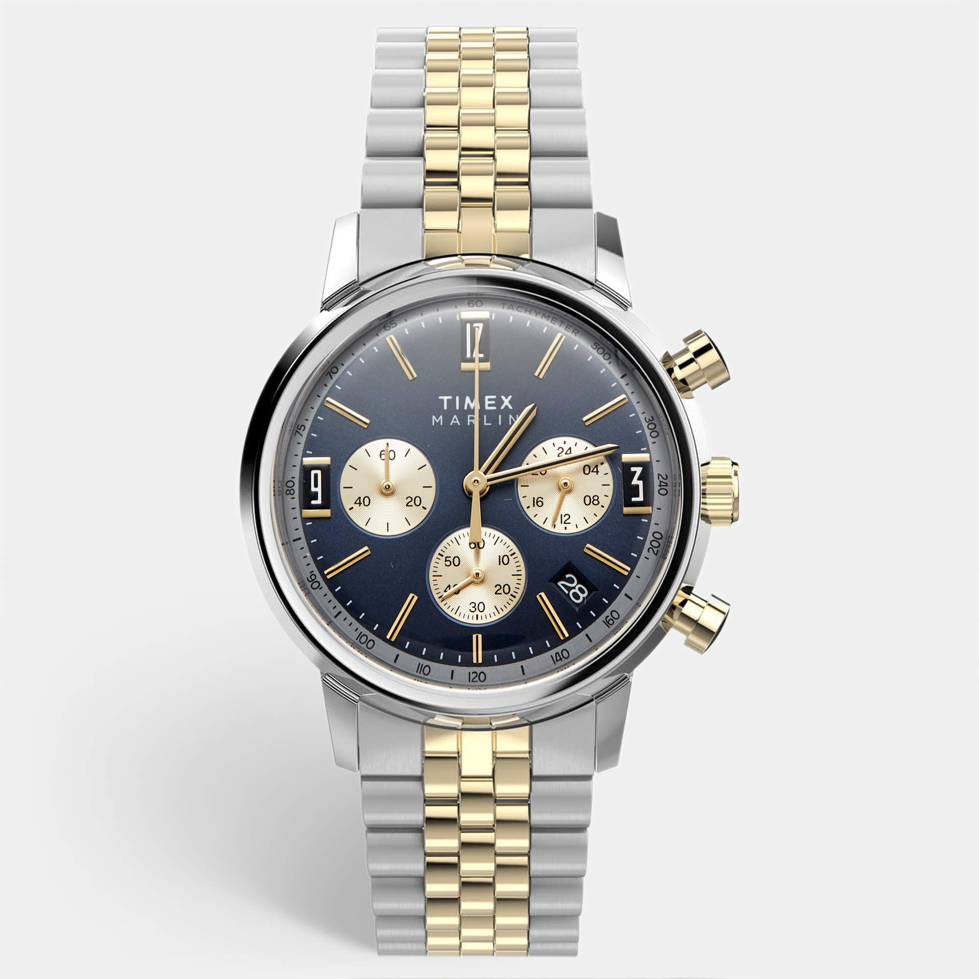 Pre Owned ساعة يد رجالية تايمكس ذا مارلين TW2W60200 ستانلس ستيل قرص أزرق 40 مم