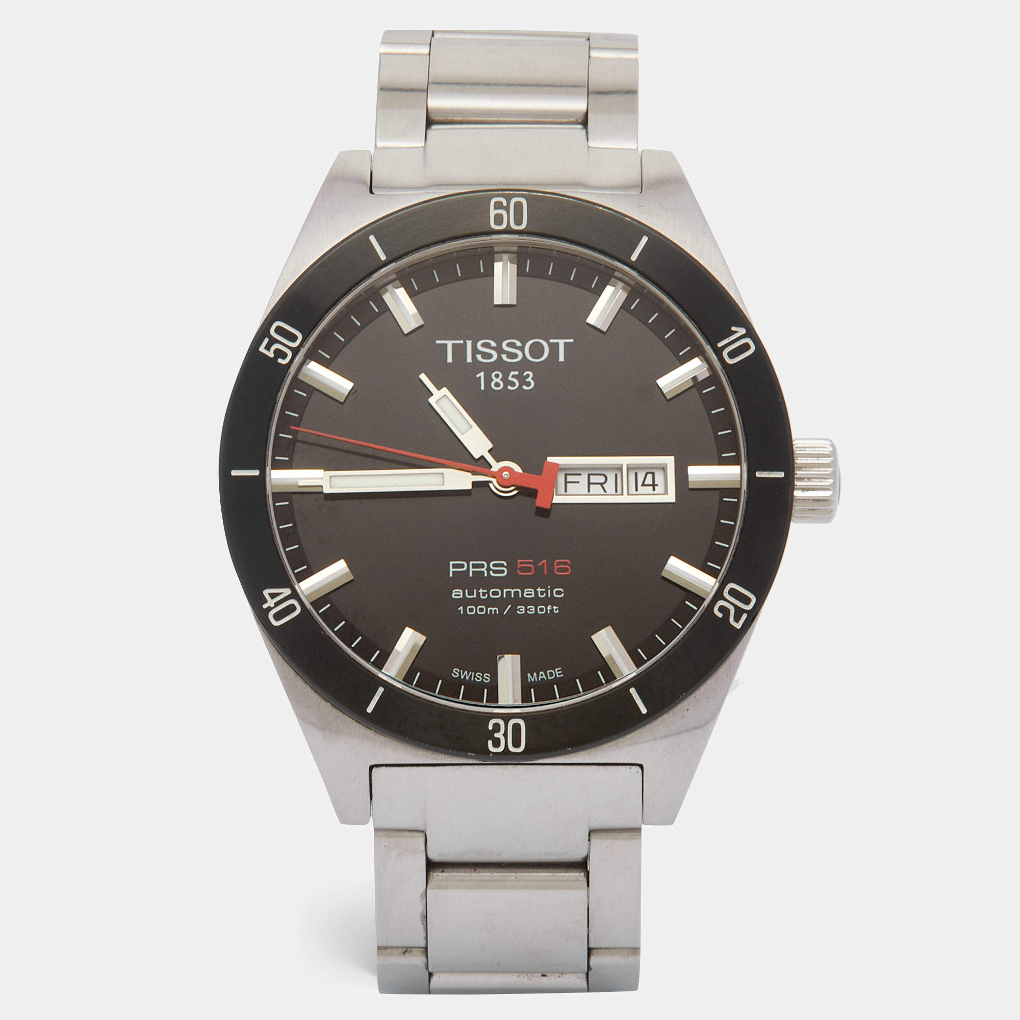 Tissot Black Two-Tone Stainless Steel PRS516 T044.430.21.051.00 Men's Wristwatch 42 mm