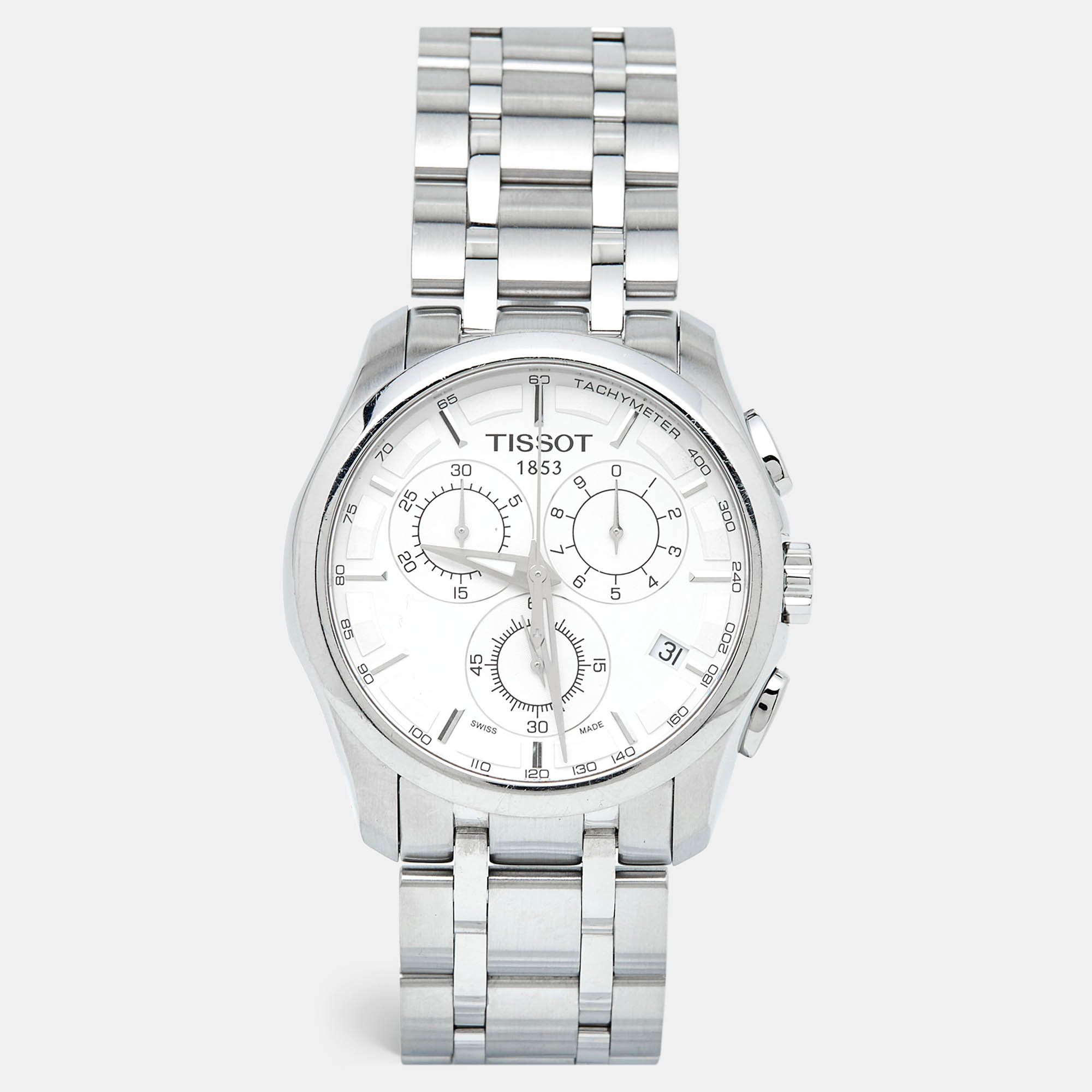 Tissot Silver Stainless Steel Couturier T035.617.11.031.00  Men's Wristwatch 41 mm