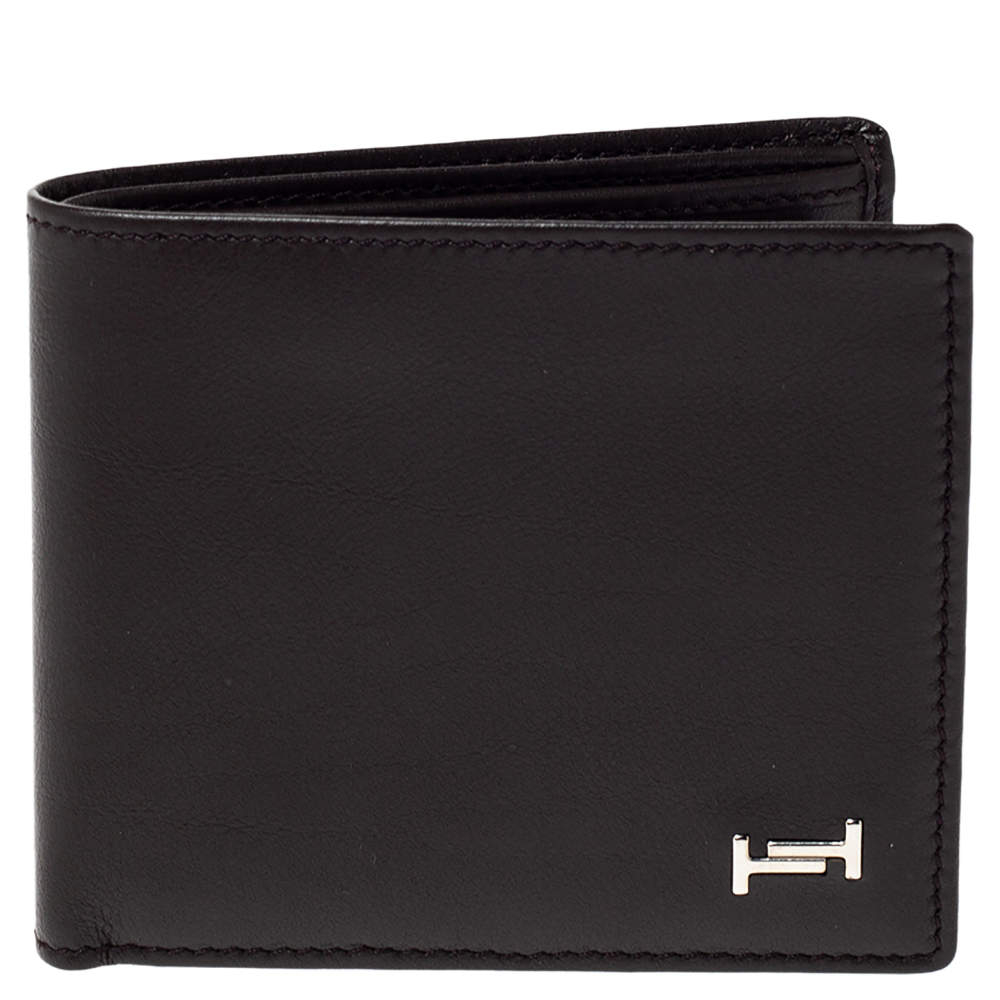 Tods full-grain discount leather billfold wallet