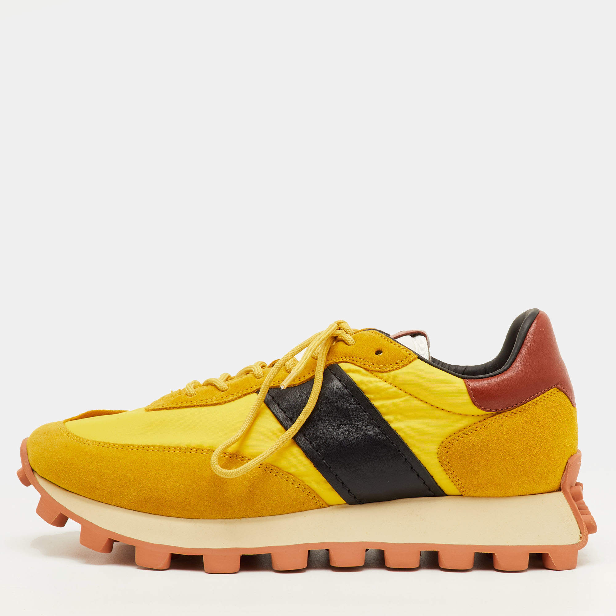 مملوكة مسبقًا Tod's Size 41.5 Multicolor Fabric, Leather and Suede Low Top Sneakers