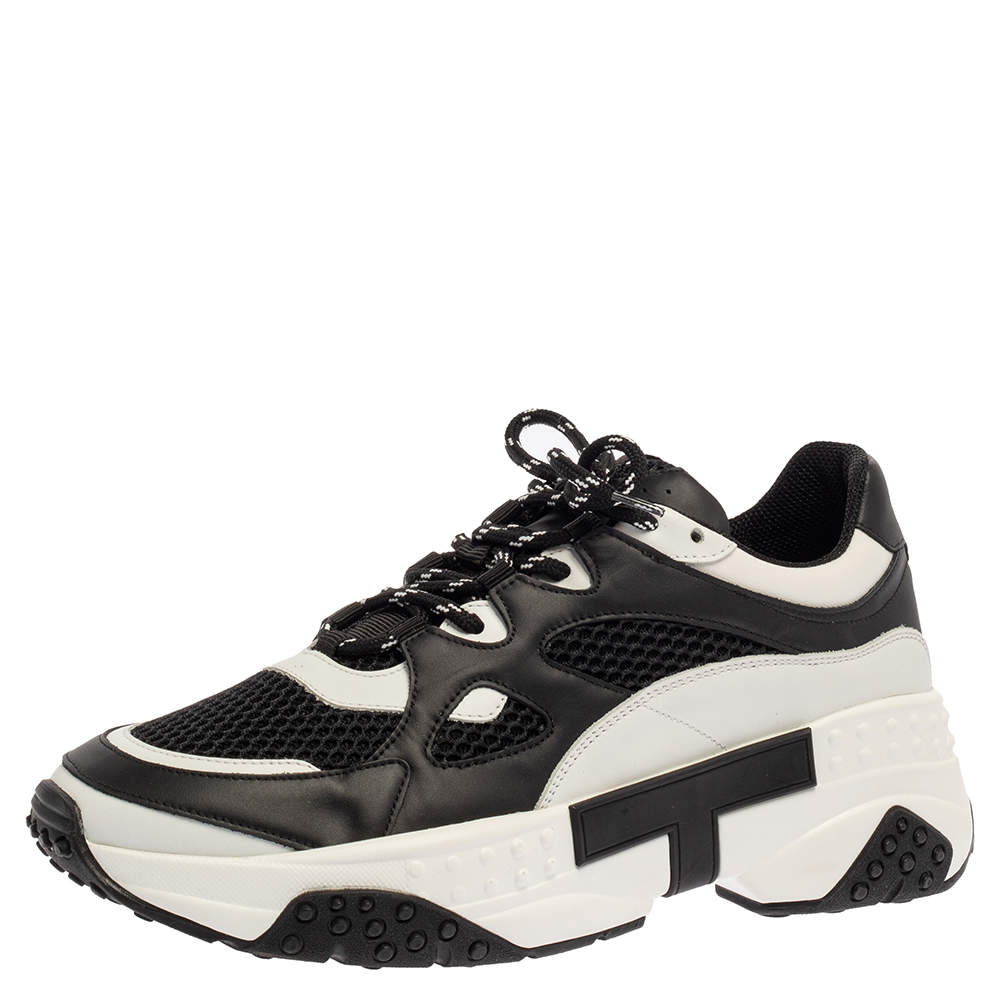 مملوكة مسبقًا حذاء رياضي تودز اكتيف سبورتي شبك و جلد أبيض و أسود مقاس 41