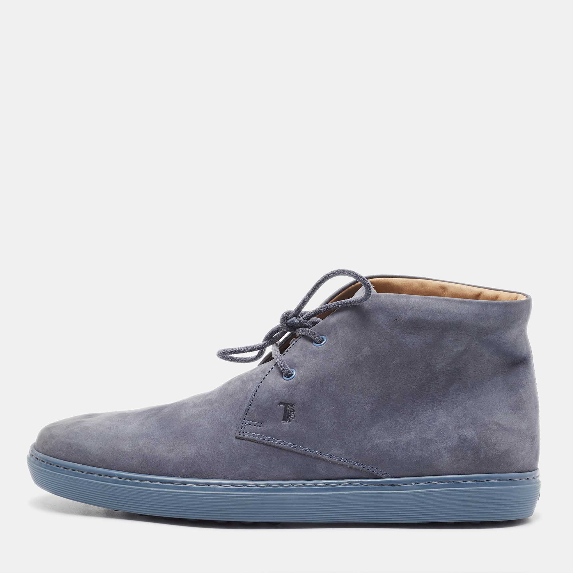 Tod's Blue Suede Desert Boots Size 40