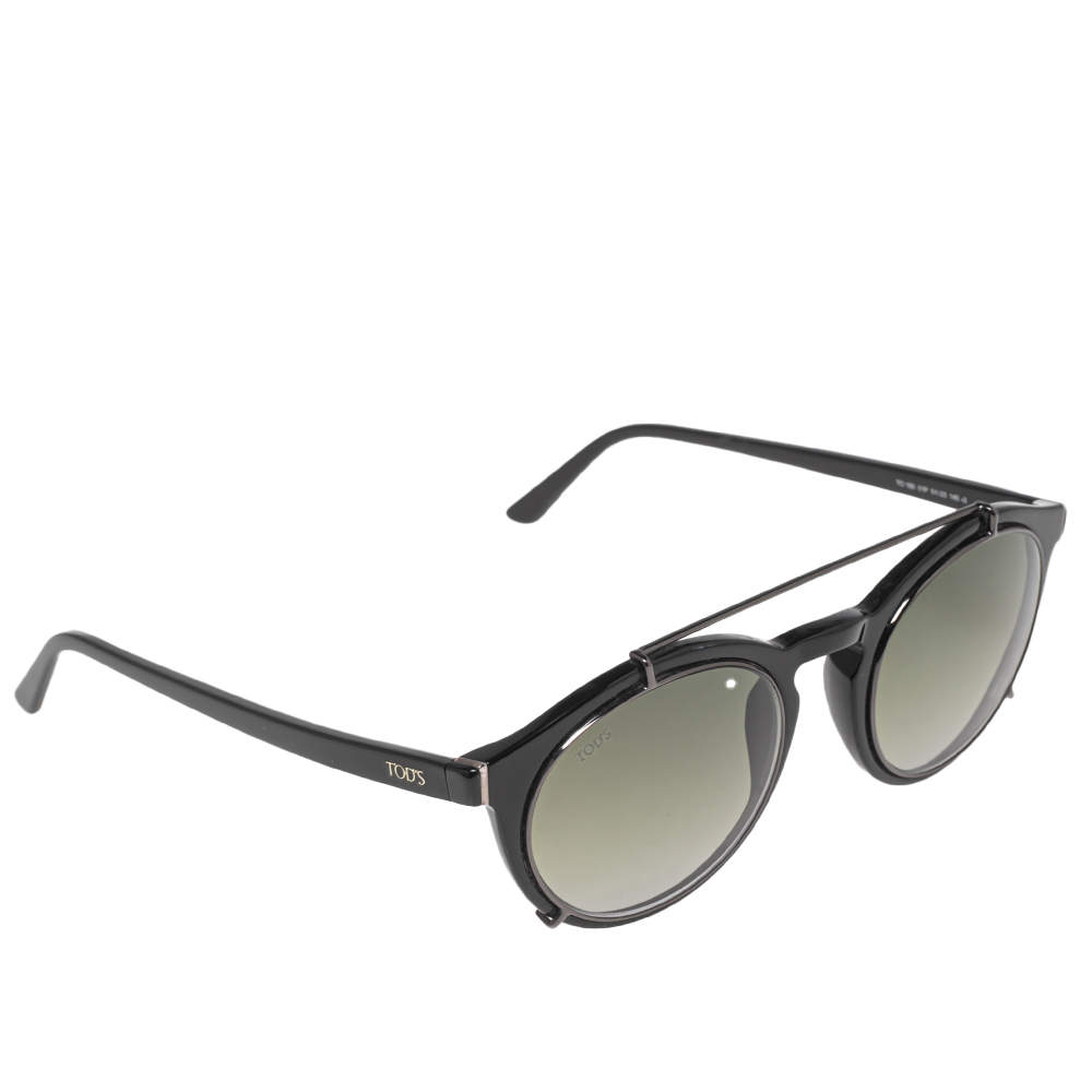 Tod's Black TO 180 Aviator Gradient Sunglasses